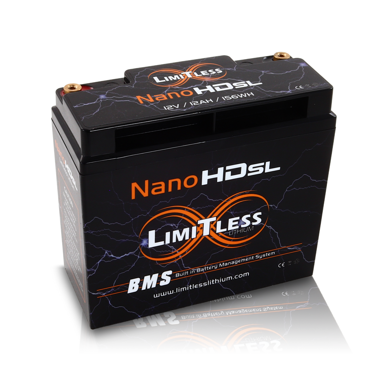 Limitless Lithium Nano-HD SL 12Ah LiFePO4 Powersports Battery BCI 20
