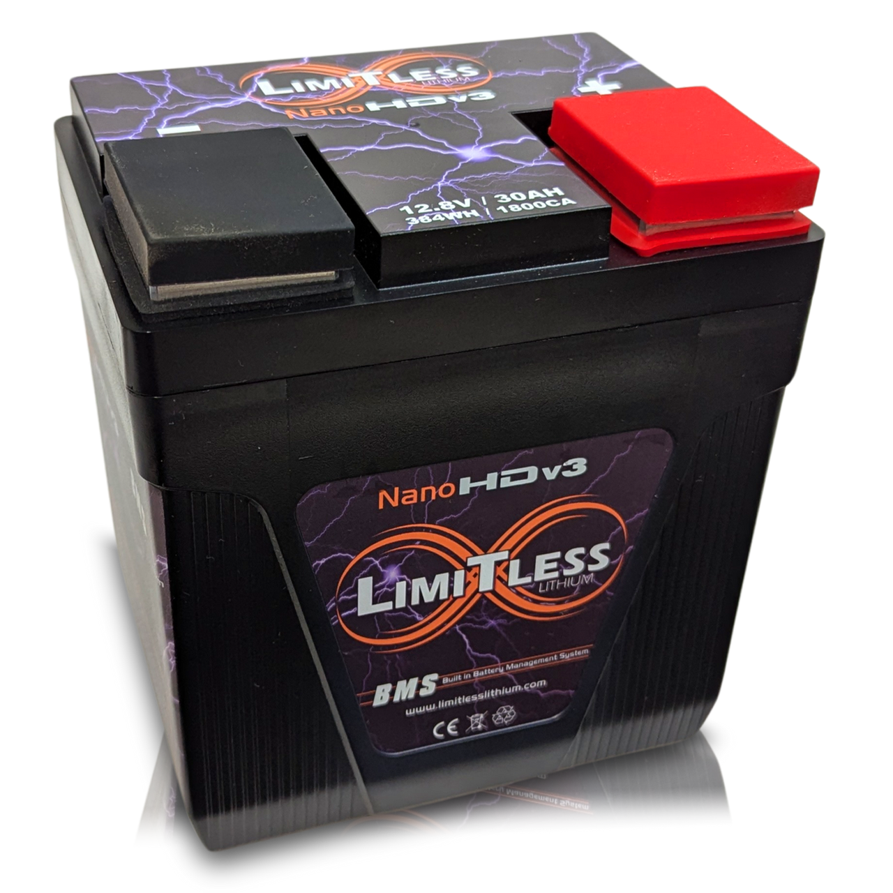 Limitless Lithium Nano-HD v3 LiFePO4 Powersports Battery 6,000W
