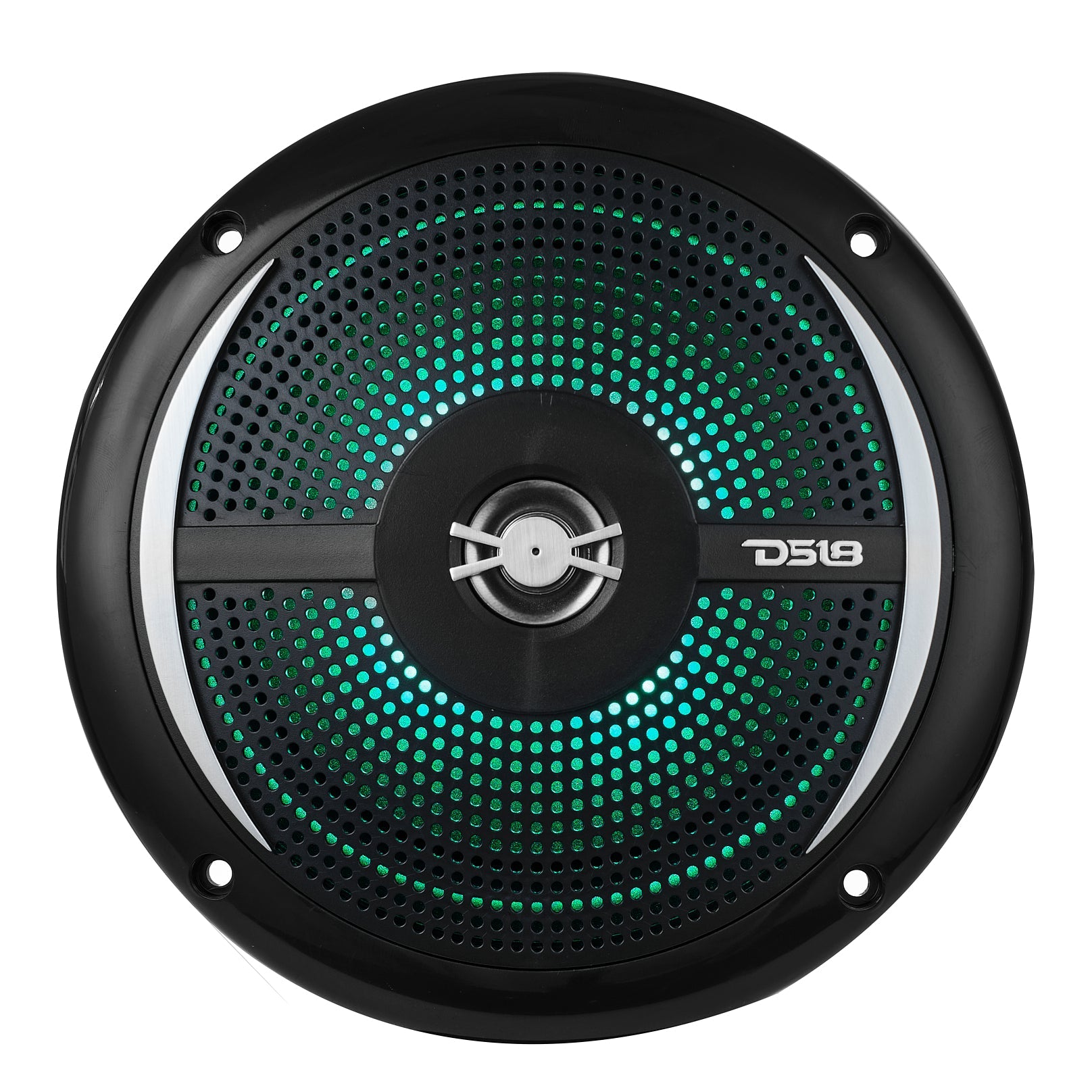 DS18 NXL 6.5" 2-Way Coaxial Marine Shallow Speaker With LED RGB Lights 25 Watts Rms 4-Ohm