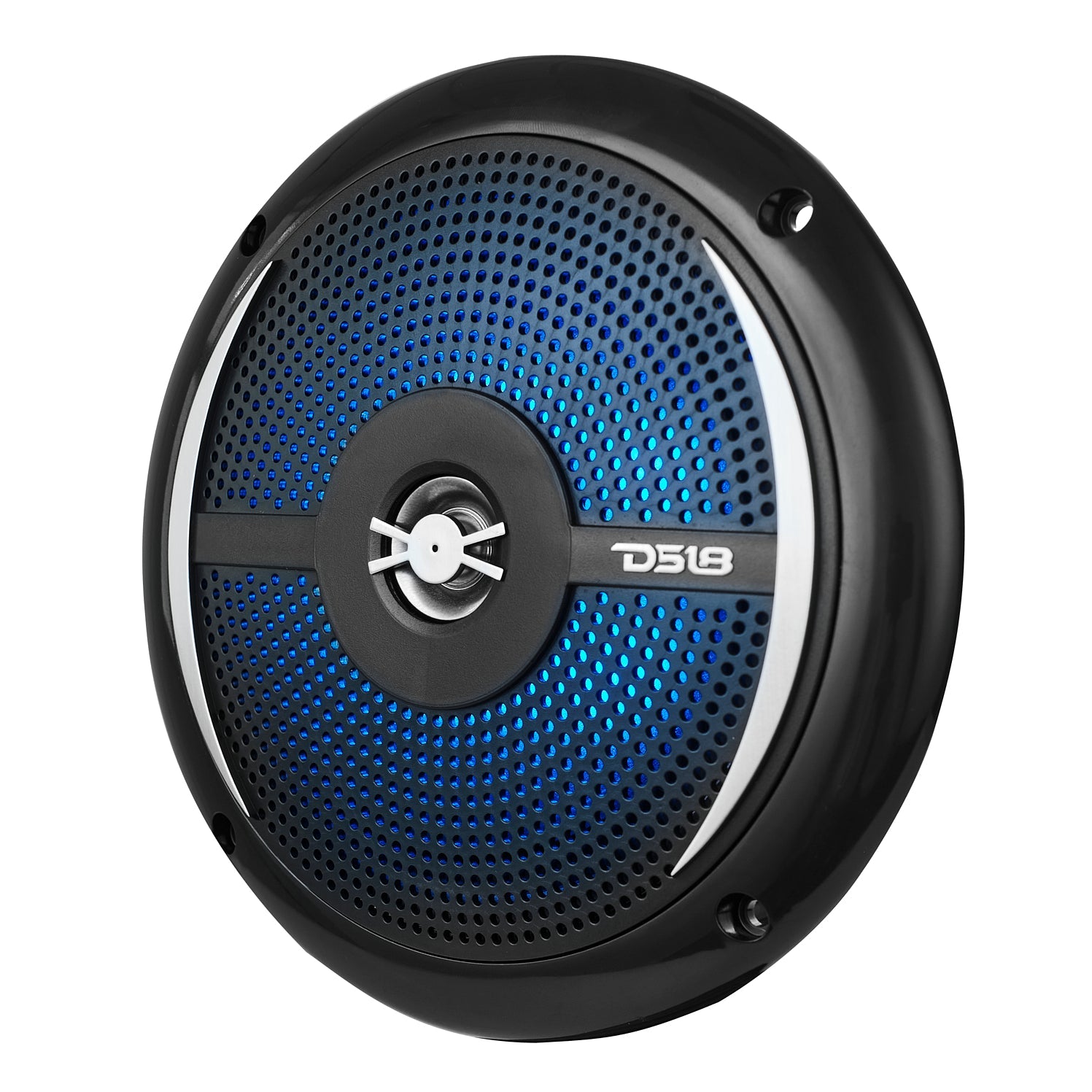 DS18 NXL 6.5" 2-Way Coaxial Marine Shallow Speaker With LED RGB Lights 25 Watts Rms 4-Ohm