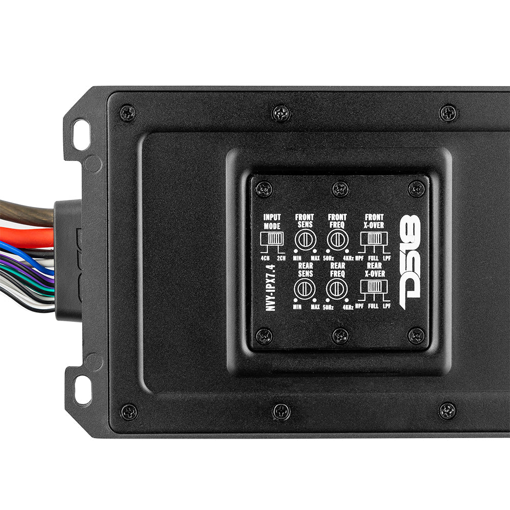 DS18 NVY 4-Channel Full-Range IPX7 Submersible Marine and Powersports Amplifier 120 x 4 @ 4-Ohm Watts RMS