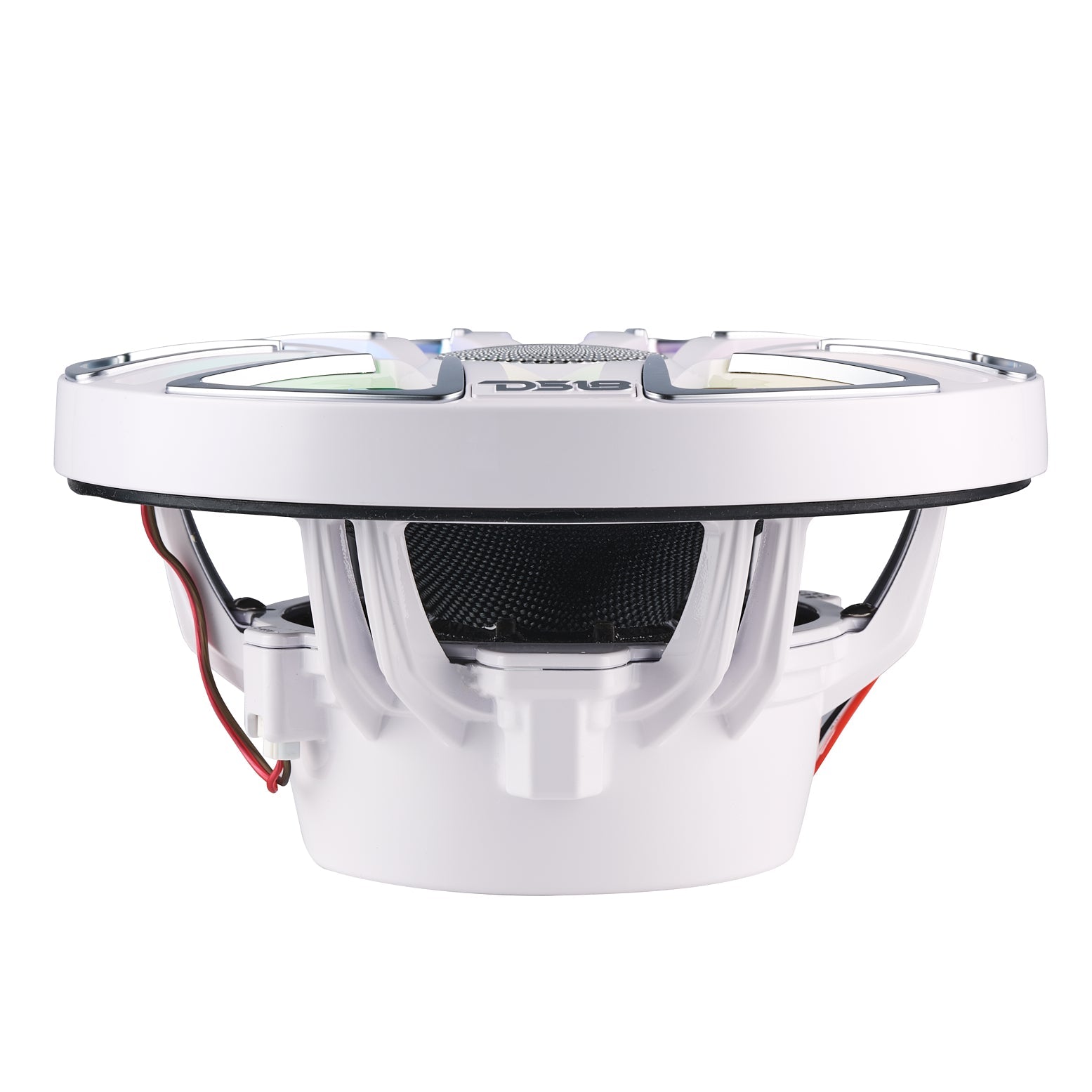 DS18 8” Marine Coaxial Speaker With Kevlar Cone, Bullet Tweeter, Neodymium Magnet, and Digital LED Lights | 200W RMS 4-Ohm