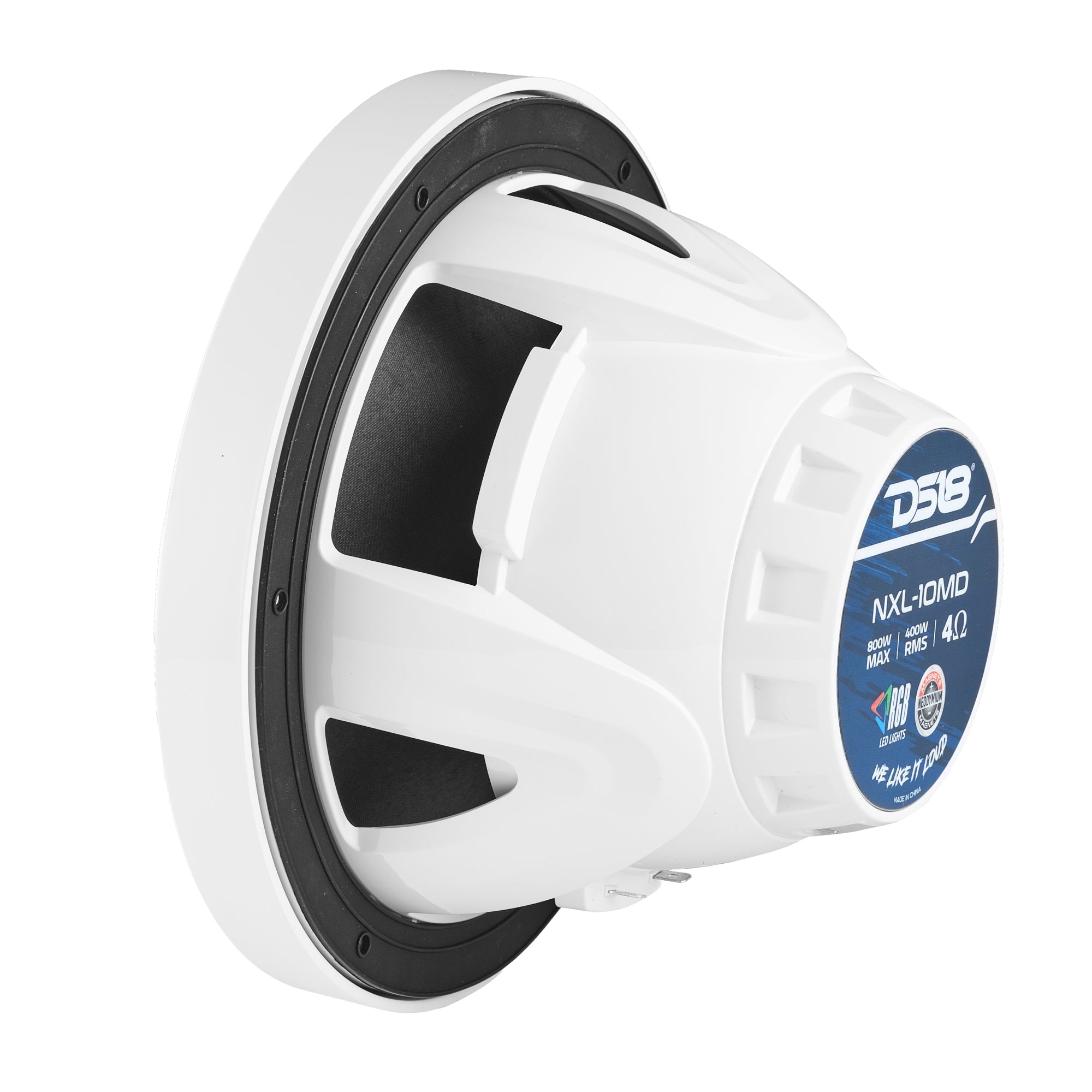 DS18 10” Marine 2-Way Hybrid Speaker with RGB LED, Compression Driver and Neodymium Magnet | 450W RMS 4-Ohm