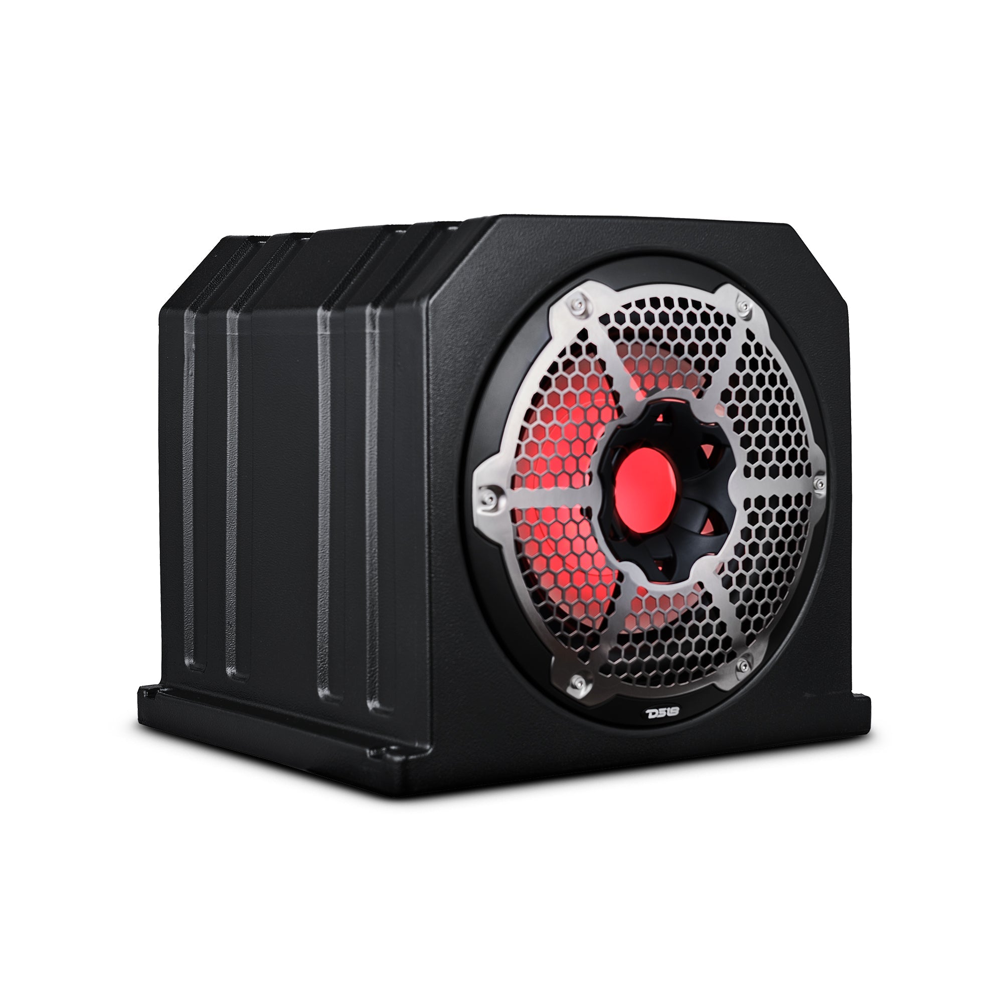 DS18 Dual 10" Marine Subwoofer Enclosure with 10" Passive Radiator and LED RGB Lights 350 Watts Rms 4-Ohm (NXL-10SUB Included)