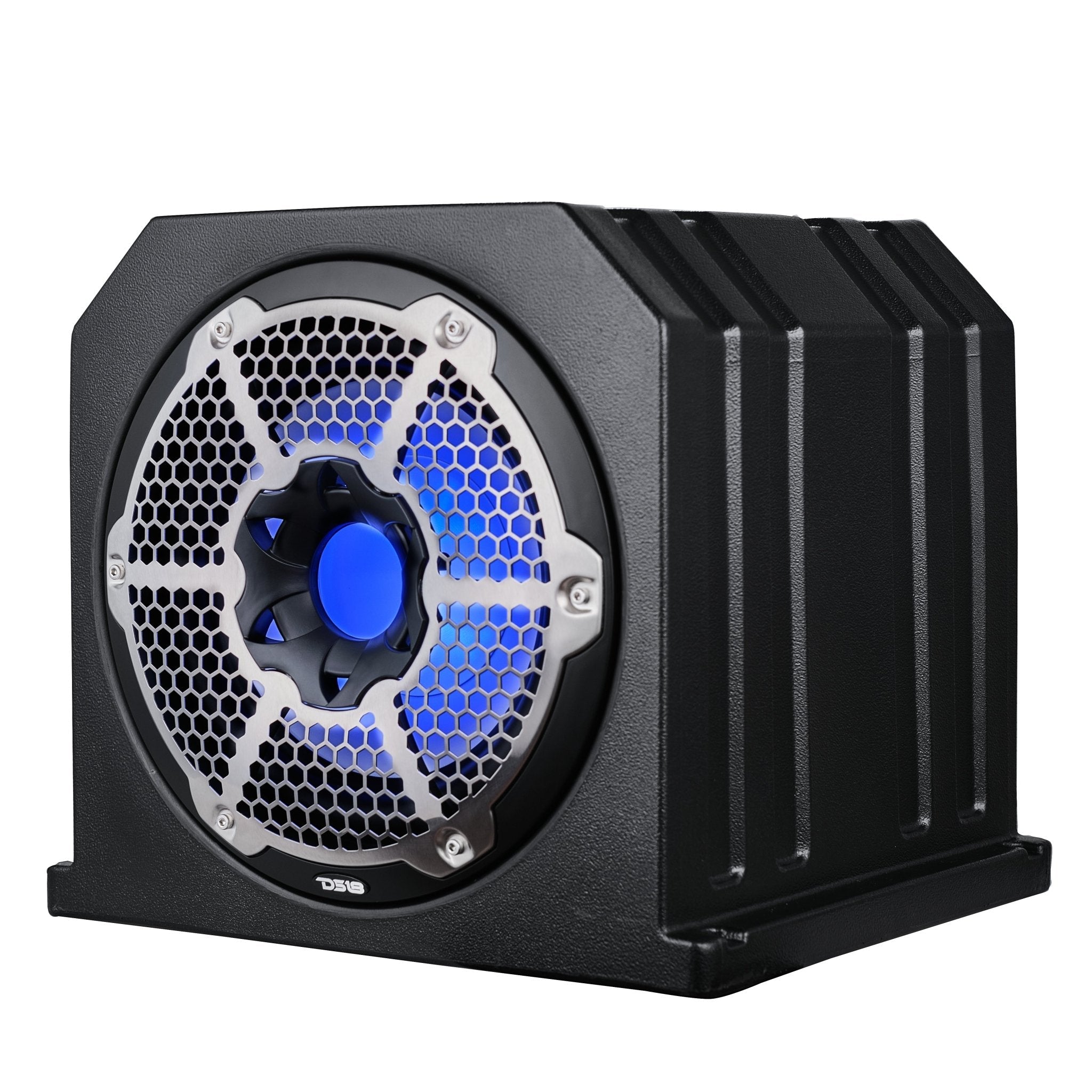 DS18 Dual 10" Marine Subwoofer Enclosure with 10" Passive Radiator and LED RGB Lights 350 Watts Rms 4-Ohm (NXL-10SUB Included)