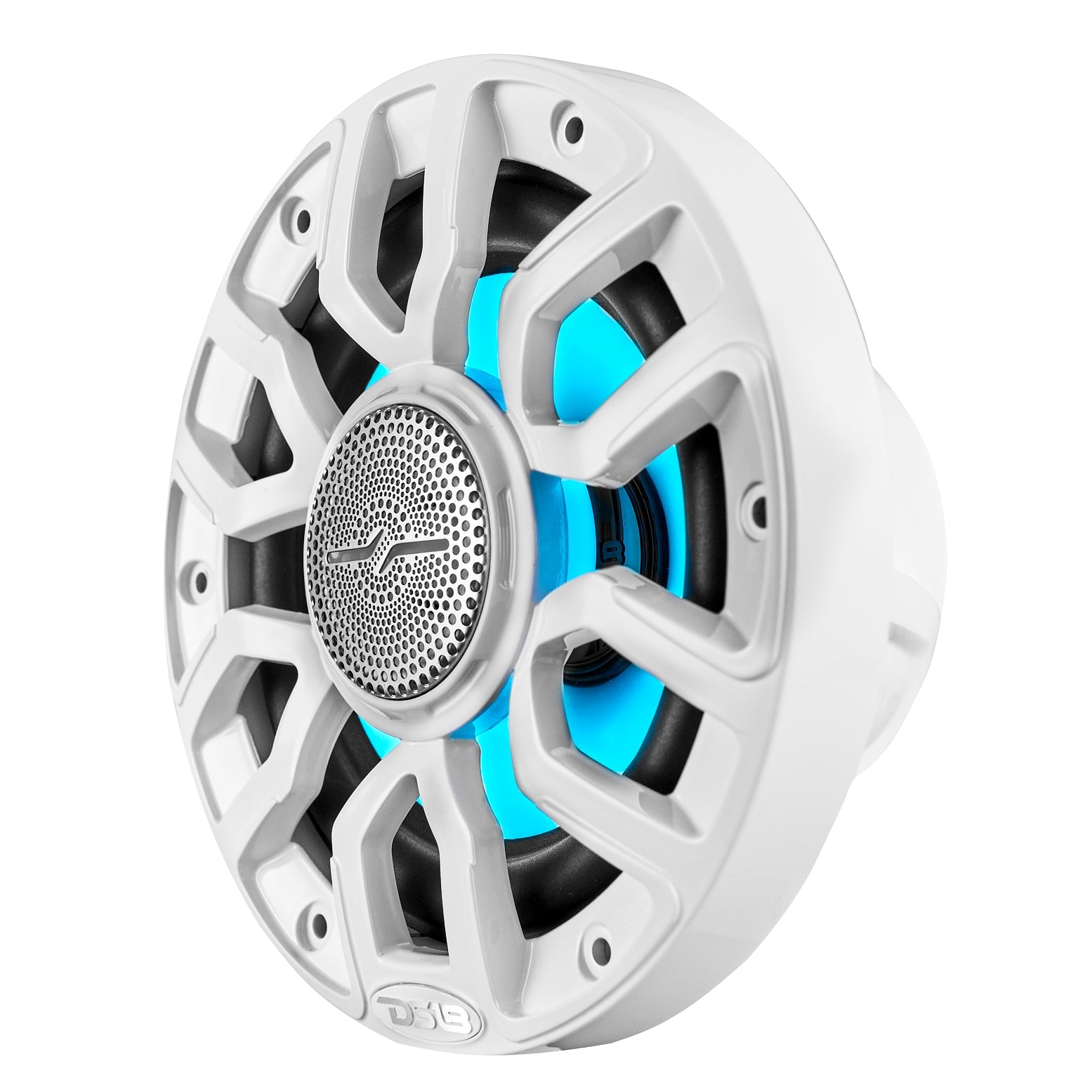 DS18 NXL 8" 2-Way Coaxial Marine Speaker with Bullet Tweeter and Digital Led Lights | 175W RMS 4-Ohm