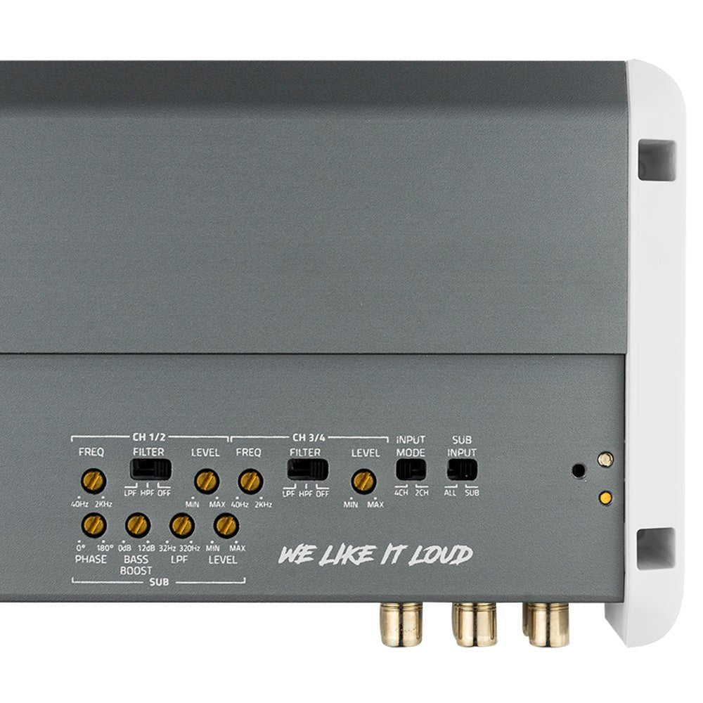 DS18 NXL 5-Channel Full-Range Class D IPX5 Marine Amplifier | 4 x 150W @ 4-Ohm and 1 x 600W RMS @ 2-Ohm