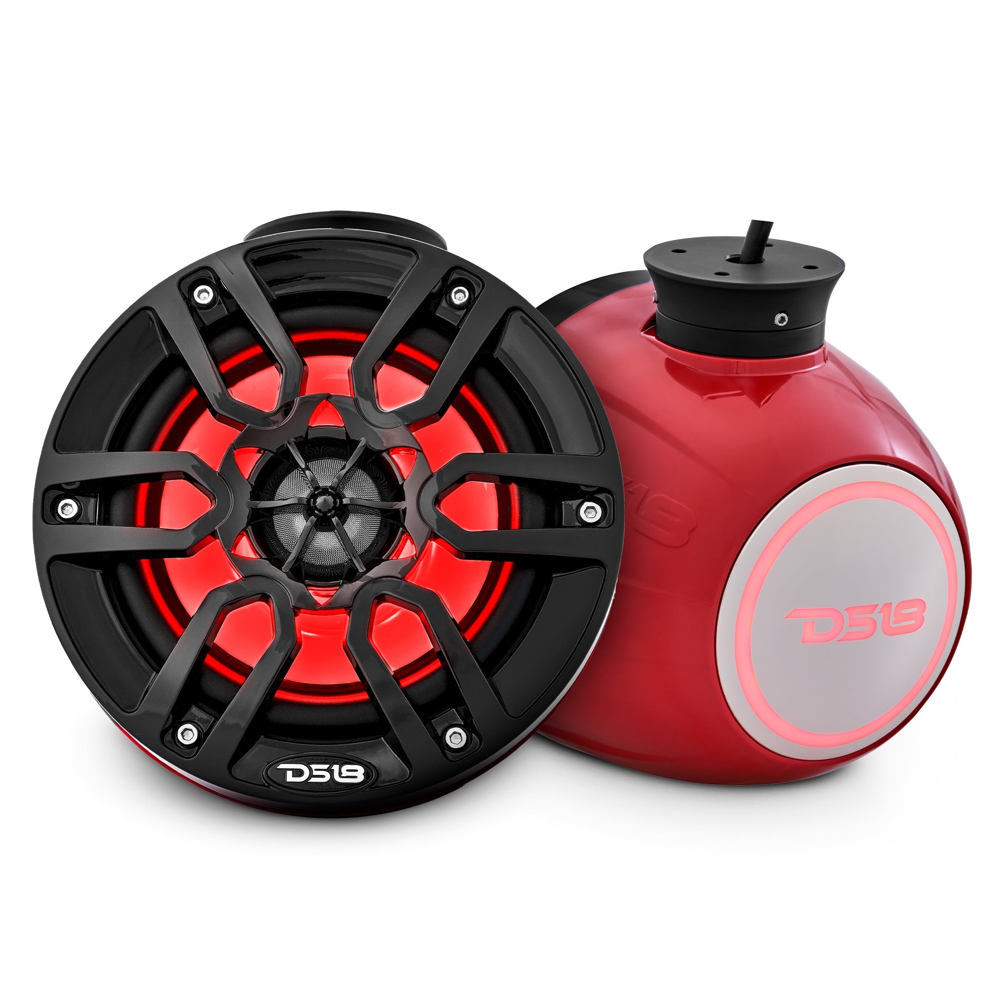 DS18 NXL 6.5" Pod 300w Speaker with Integrated RGB LED Lights (Pair) - Perfect For Jet Skis