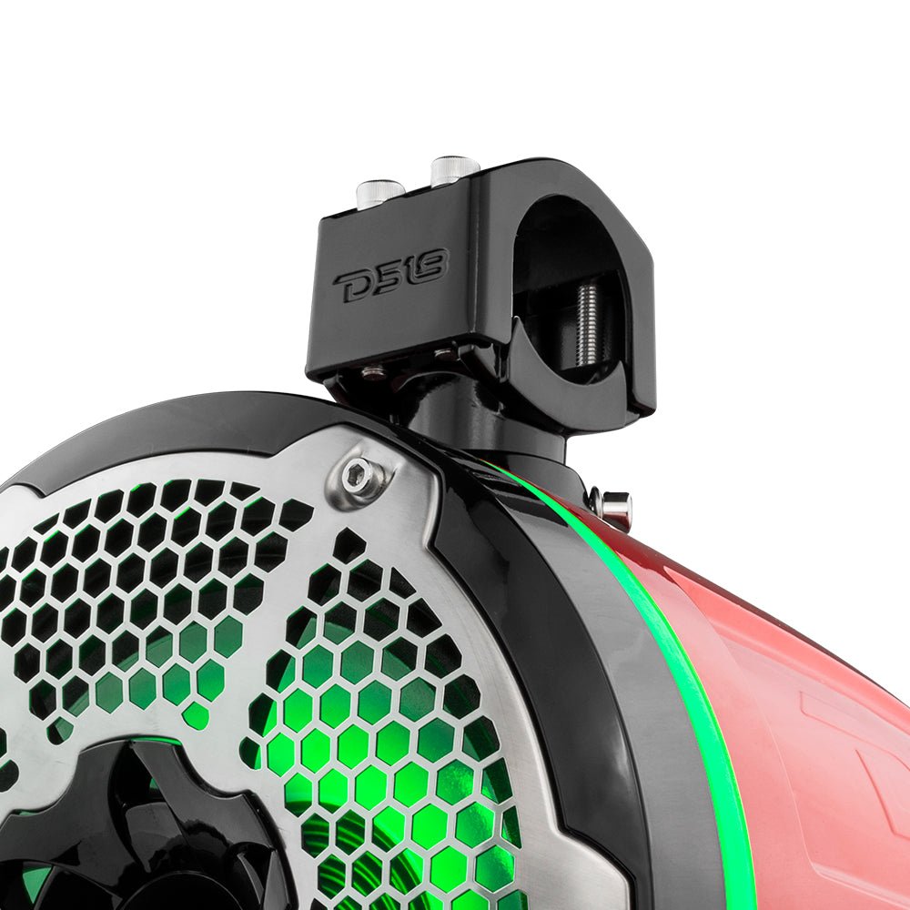 DS18 NXL 10" Neodymium Marine and Powersports Towers with Built-in Passive Radiator, 1" Driver and LED RGB Lights 300 Watts Rms