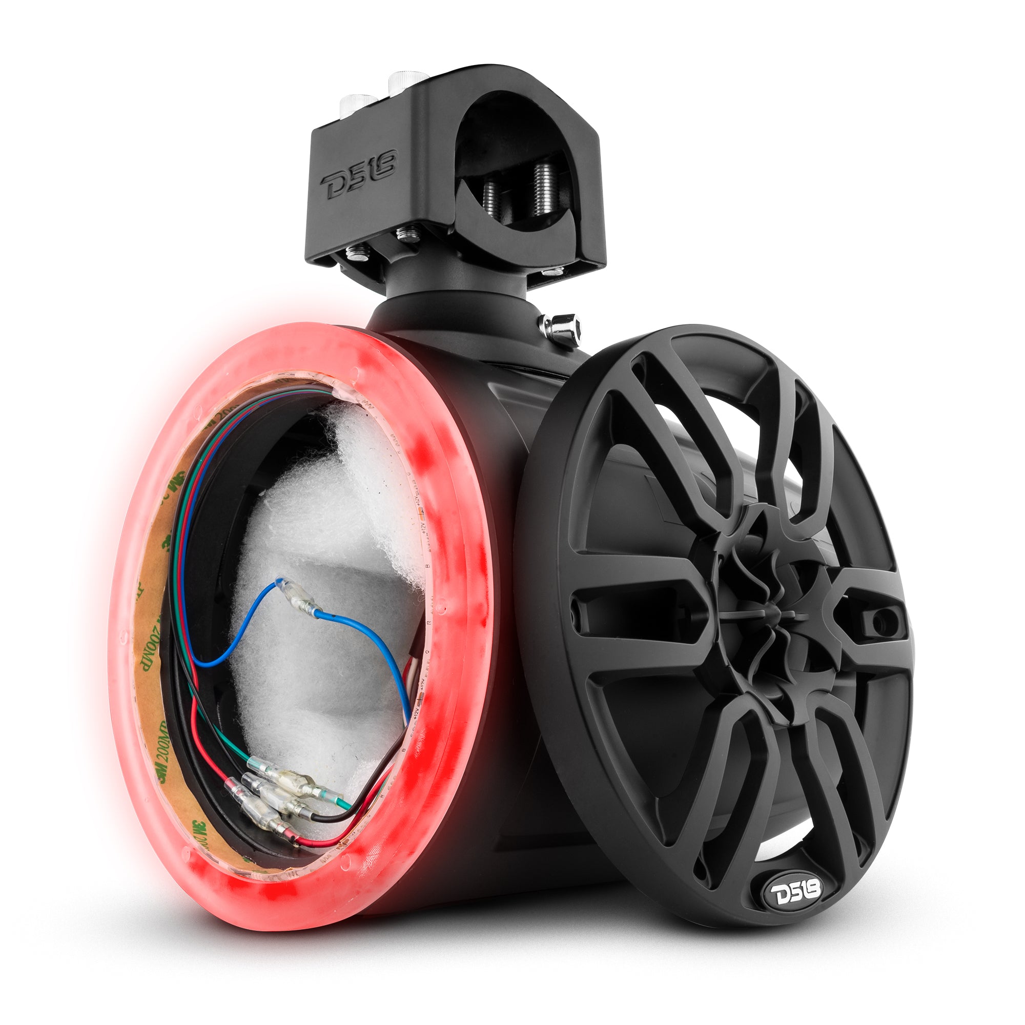 DS18 NXL 6.5" Marine and Powersports Empty Tower LED RGB Lights -Black