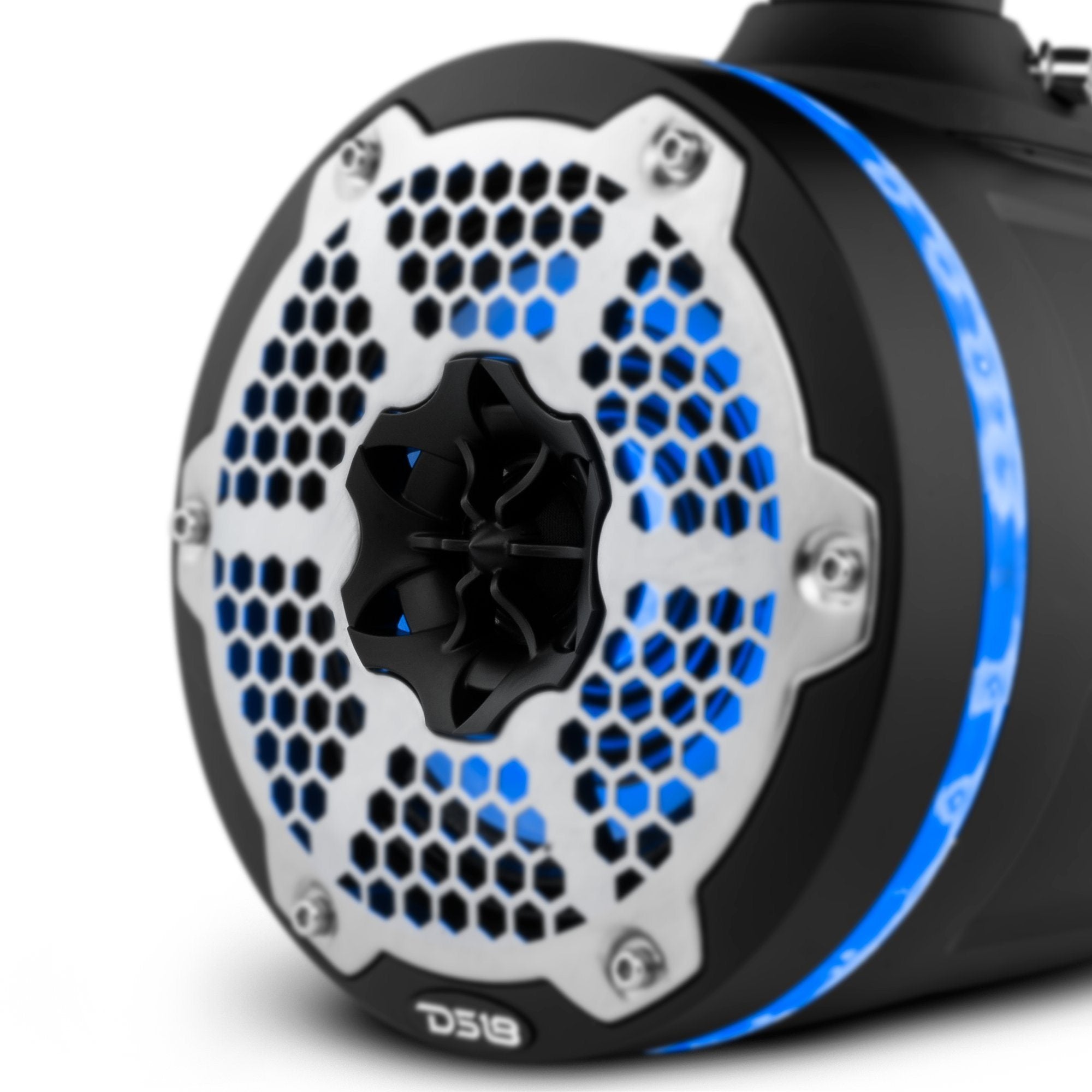 DS18 NXL 6.5" Neodymium Marine and Powersports Towers with Built-in Passive Radiator, 1" Driver and LED RGB Lights 150 Watts Rms -Black