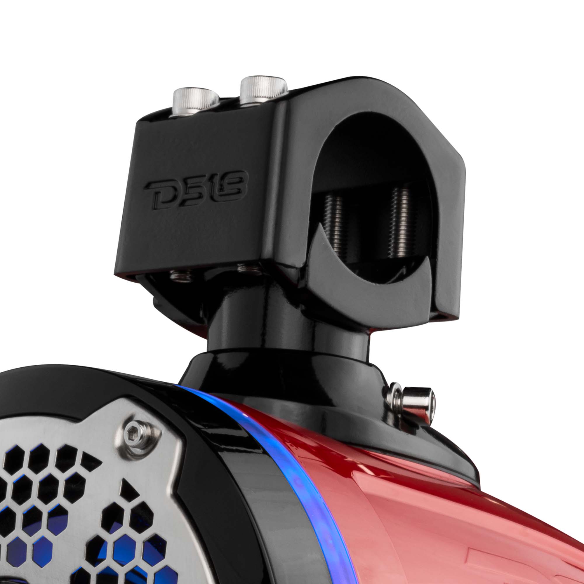 DS18 NXL 6.5" Neodymium Marine and Powersports Towers with Built-in Passive Radiator, 1" Driver and LED RGB Lights 150 Watts Rms -Red