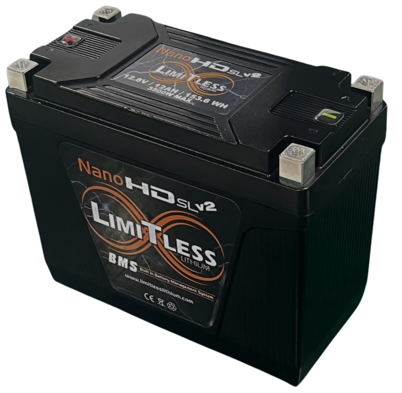 Limitless Lithium Nano-HD SLv2 12Ah LiFePO4 Powersports Battery BCI 20 + 3.5A Maintainer (4)
