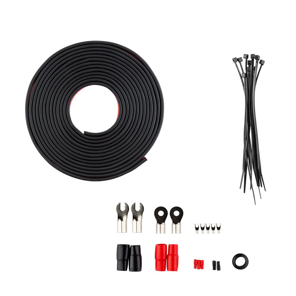 DS18 0-GA OFC 100% Copper Amplifier Installation Kit - RED