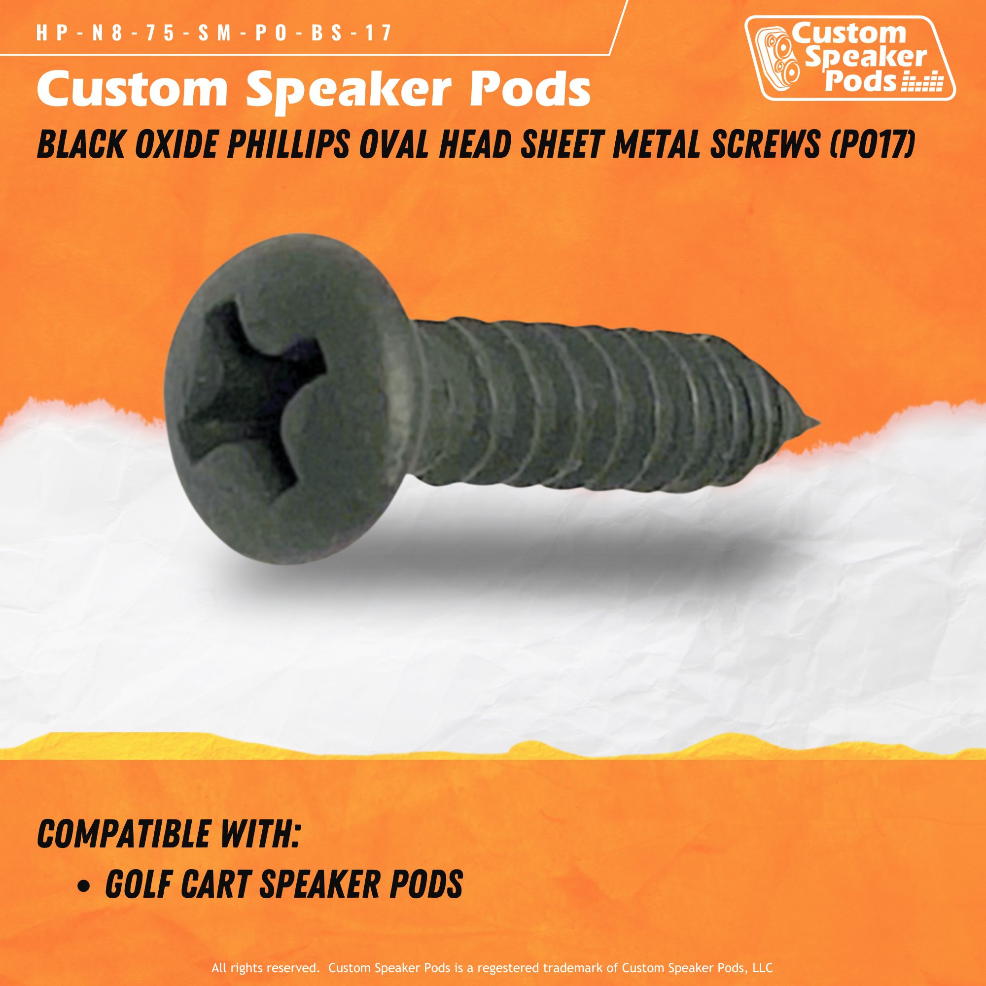 Custom Speaker Pods HP-N8-75-SM-PO-BS-17 Speaker Pod Hardware Speaker Pod Hardware