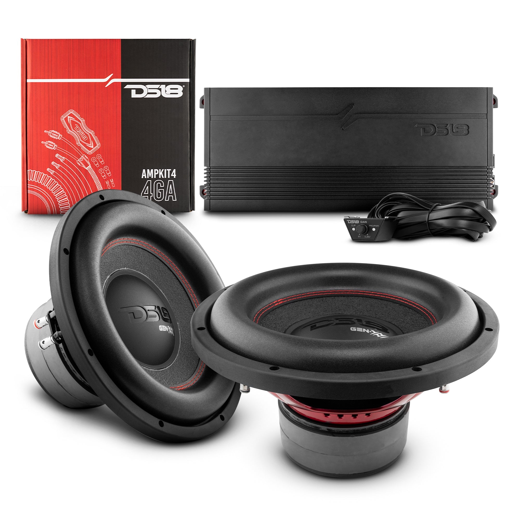 DS18 Dual 12” Subwoofer & Amplifier Bass Package