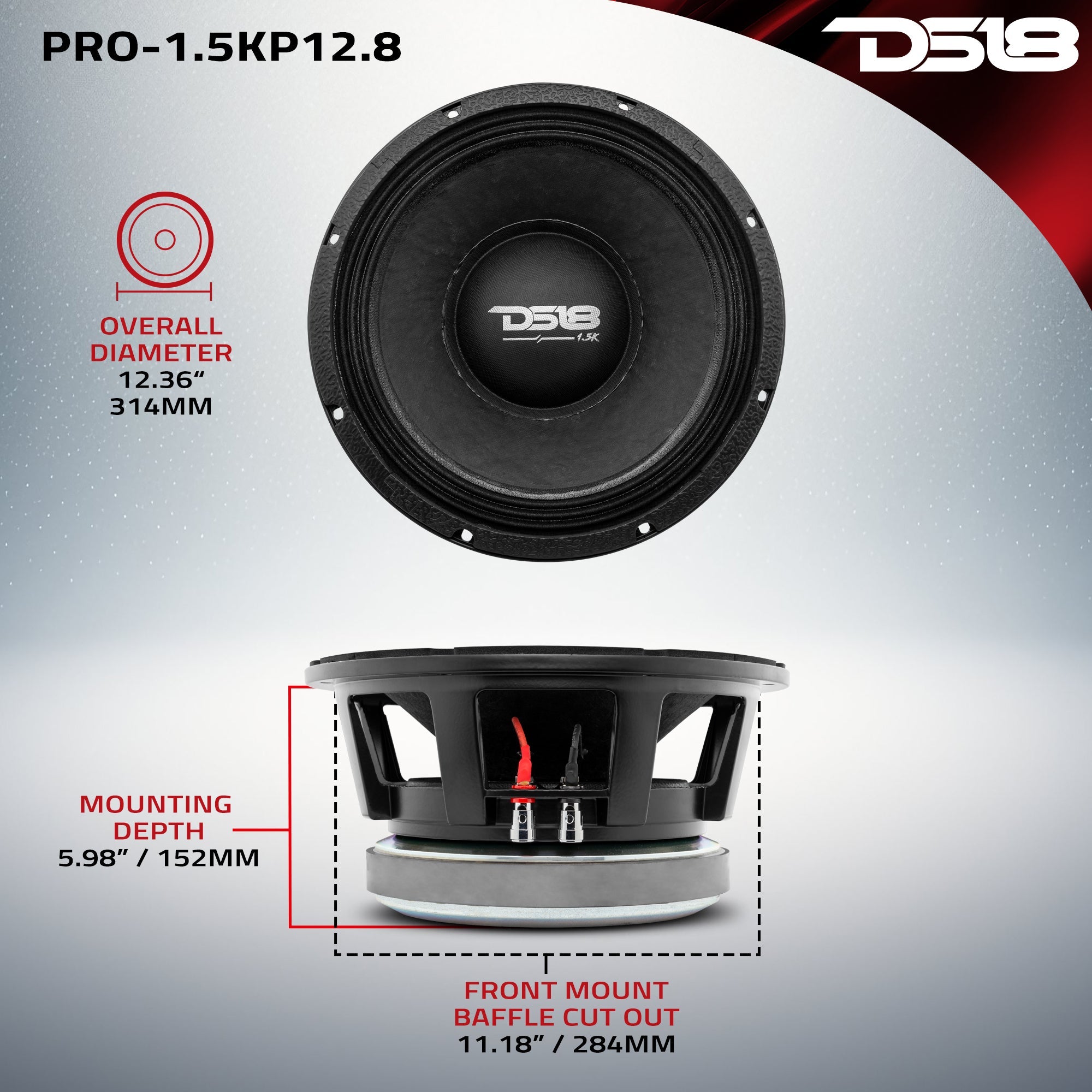DS18 PANCADÃO Mid-Bass Loudspeaker 12" 1500 Watts Rms 8-Ohm