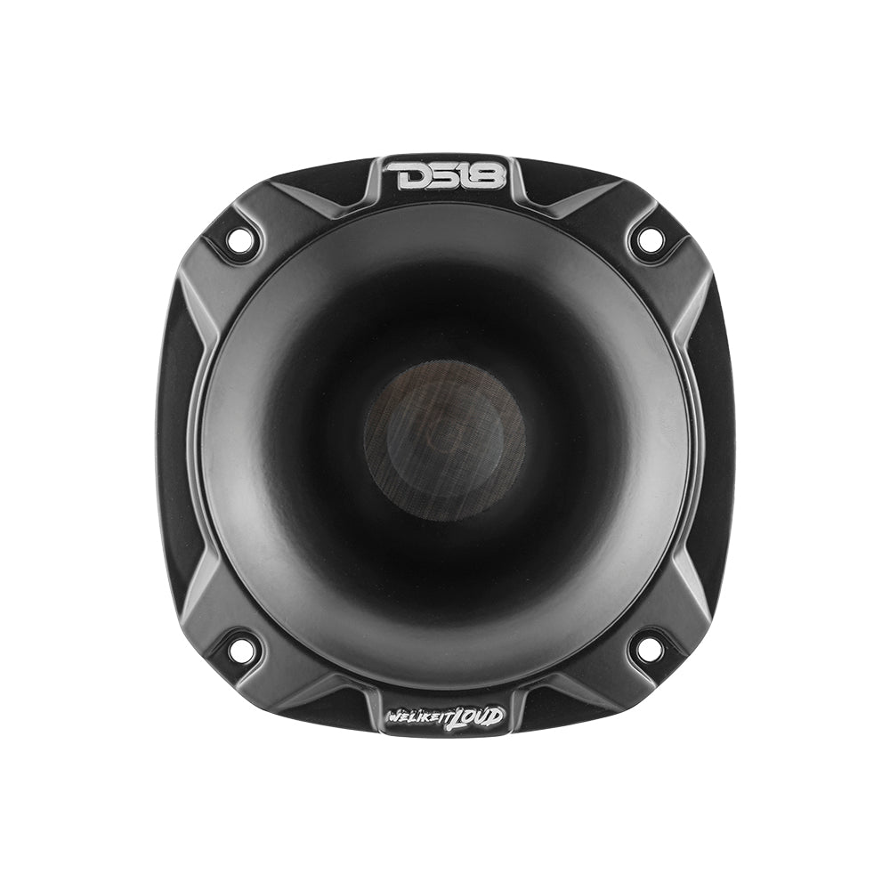 DS18 2" Throat Bolt On Neodymium Driver with Spacer, 2" Throat Titanium Voice Coil 640 Watts and PRO-HA52/BK Horn 680 Watts 118dB 8-Ohm Mounting Depth 5.22" Throat