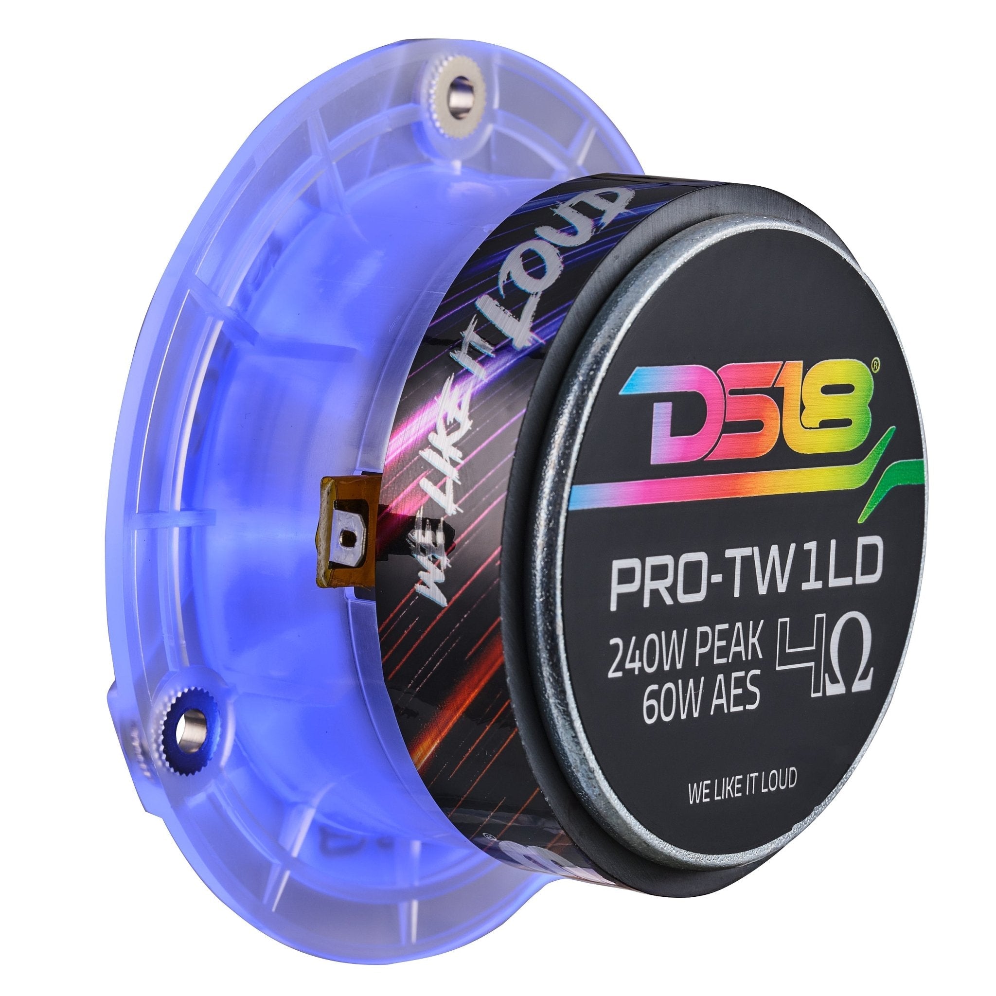 DS18 3.8” Super Bullet Tweeter with 1” Aluminum Voice Coil & Digital LED Lights