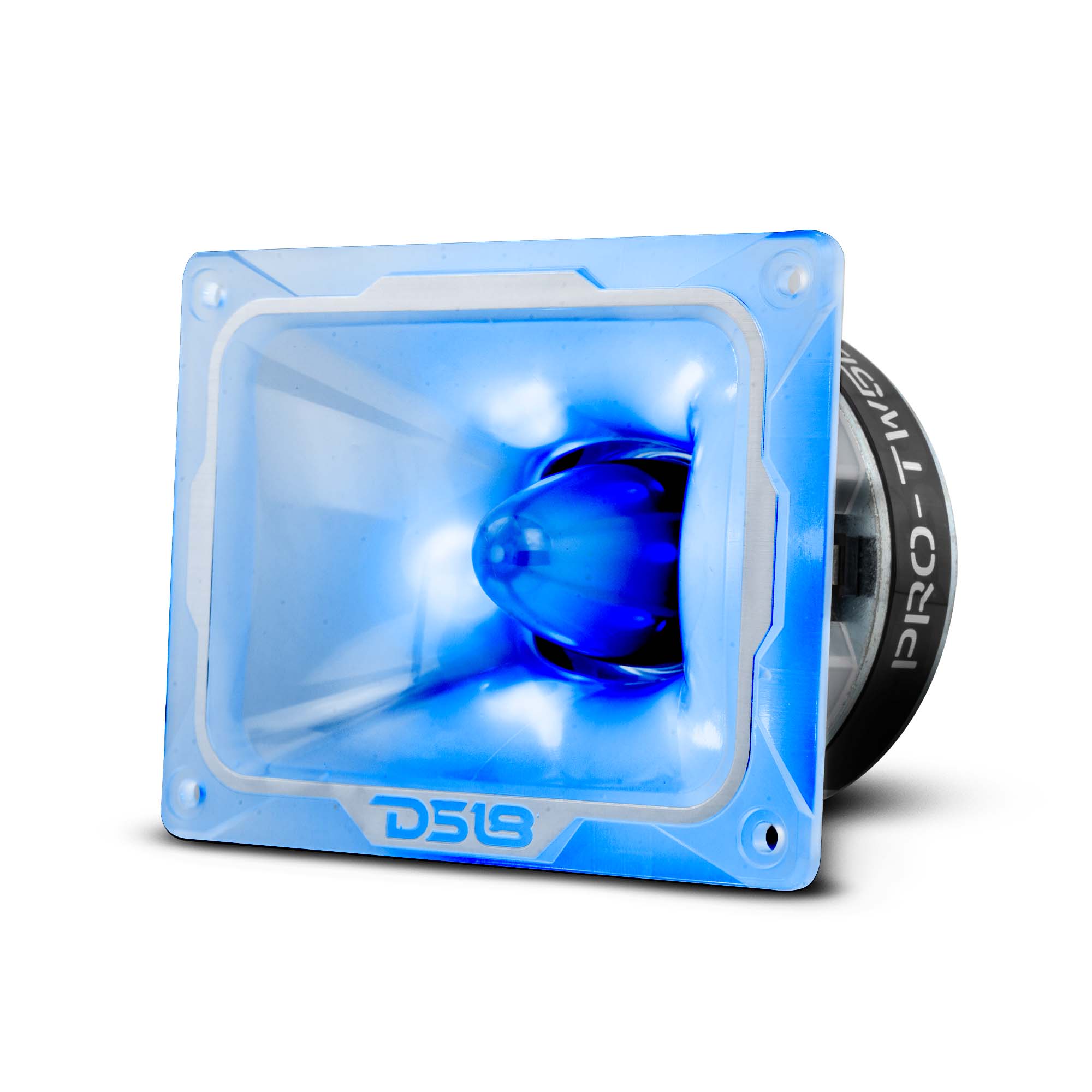 DS18 4" x 5.35" Super Bullet Tweeter 250 Watts 1.5" Aluminum 4-Ohm Vc with RGB LED Lights
