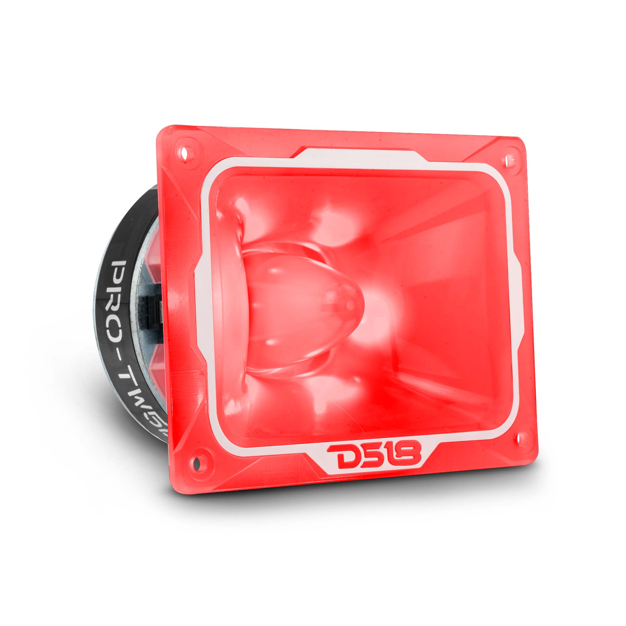 DS18 4" x 5.35" Super Bullet Tweeter 250 Watts 1.5" Aluminum 4-Ohm Vc with RGB LED Lights