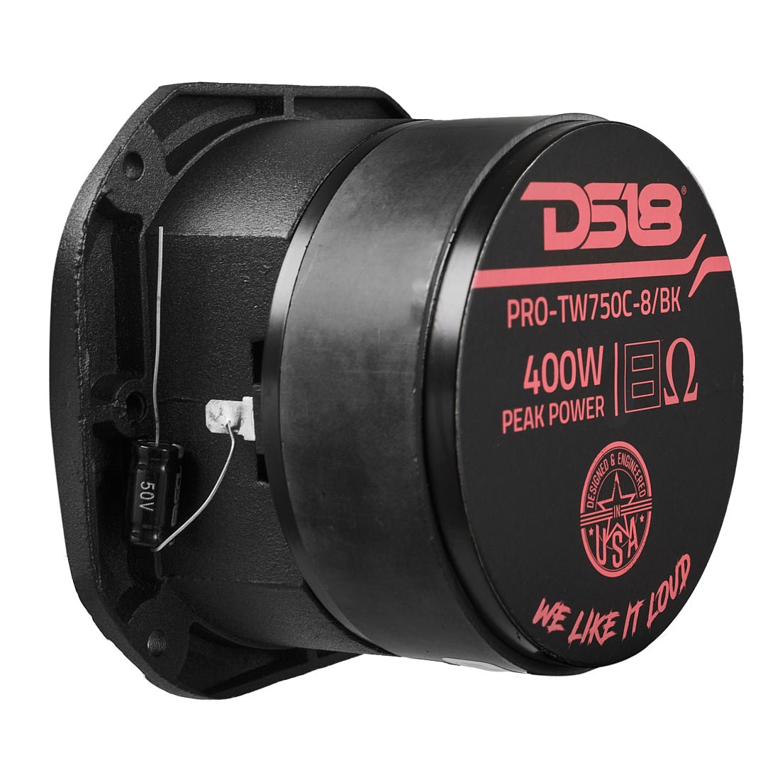 DS18 4" Super Bullet Tweeter with 1.5" Titanium Voice Coil and Oversized Ferrite Magnet 200 Watts 8-Ohm