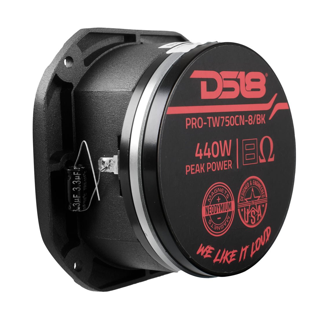 DS18 4" Super Bullet Tweeter with 1.5" Titanium Voice Coil Neodymium Magnet 220 Watts 8-Ohm