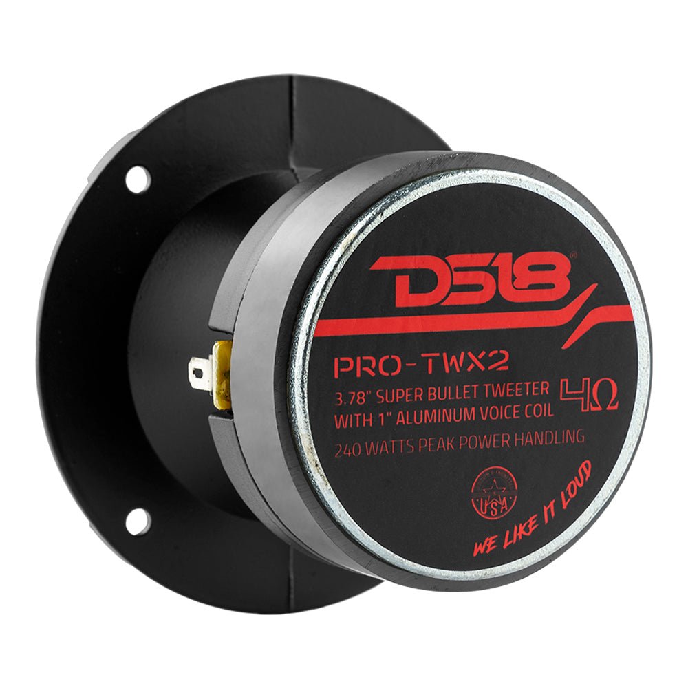 DS18 3.8" Super Bullet Tweeter 120 Watts 1" Aluminum 4-Ohm Vc