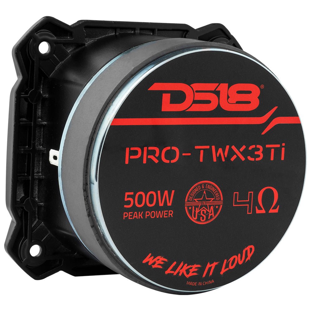 DS18 3.8" Super Bullet Tweeter | 250W RMS 1.5" Titanium 4-Ohm Vc