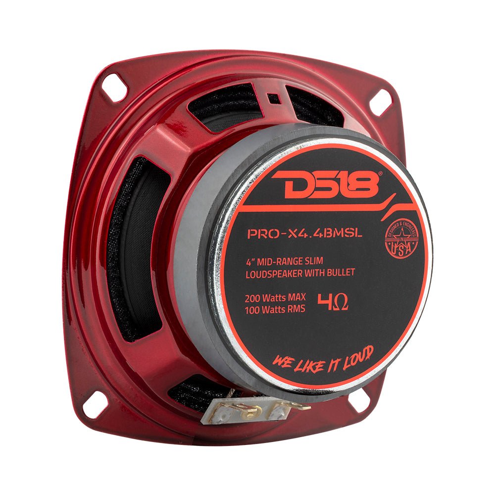 DS18 PRO-X 4" Shallow Mid-Range Bullet Loudspeaker | 100W RMS 4-Ohm