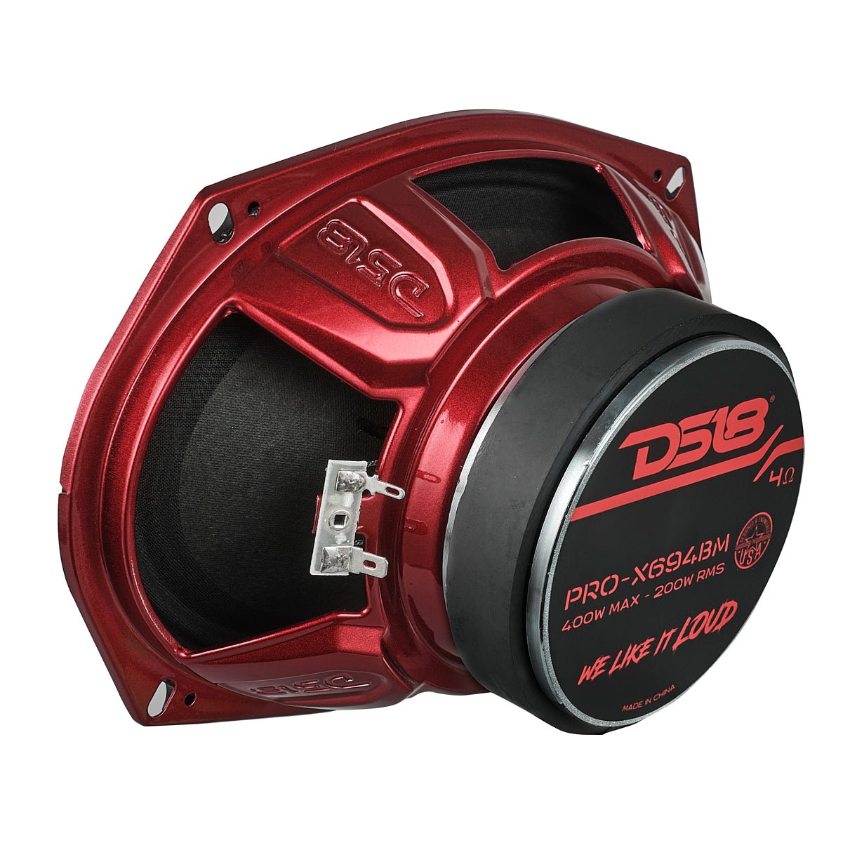 DS18 PRO-X 6X9" Mid-Range Loudspeaker with Bullet | 200W RMS 4-Ohm