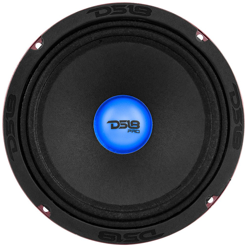 DS18 PRO-X 8" Mid-Range Loudspeaker with RGB Light Dust Cap 275 Watts Rms 4-Ohm