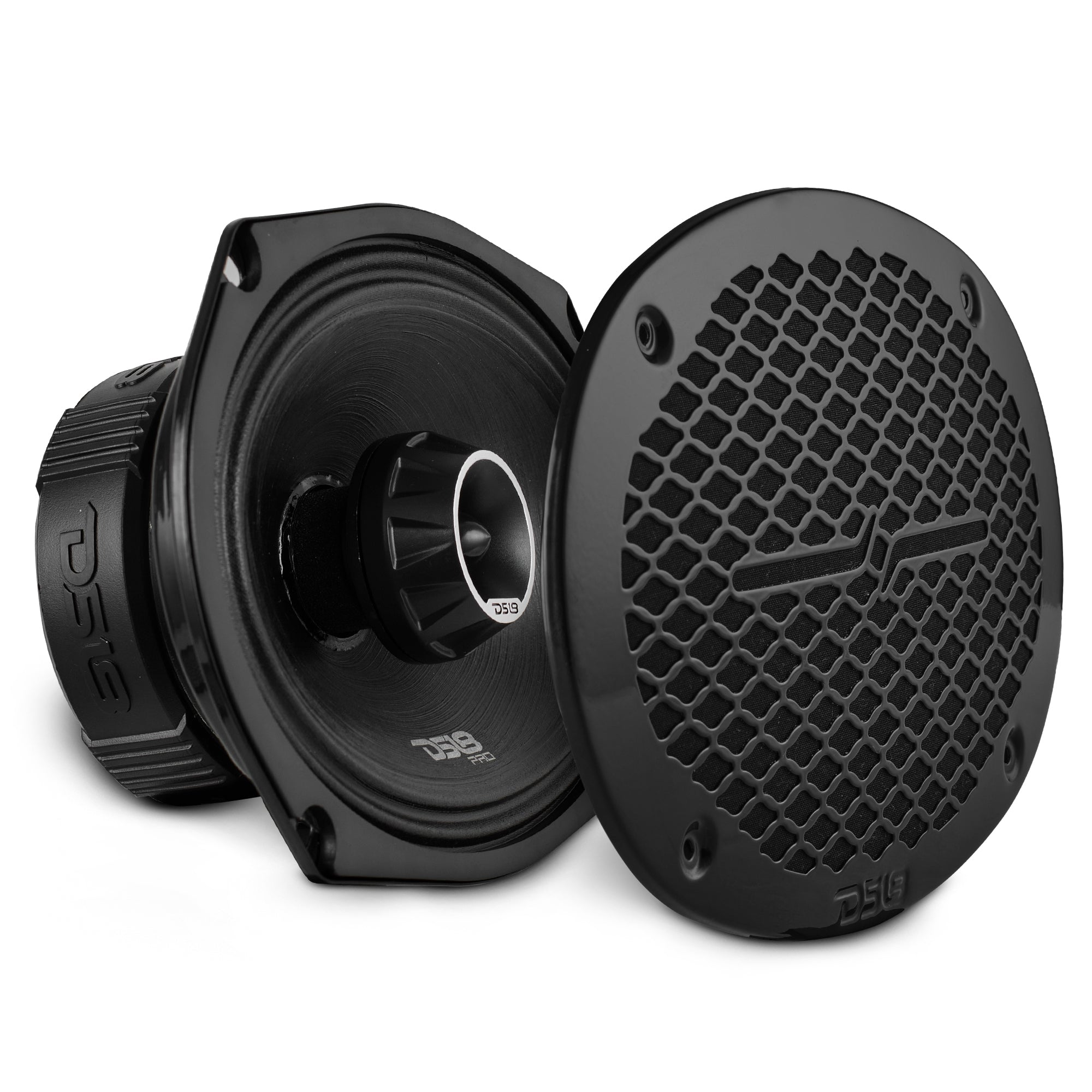 DS18 PRO-ZT 6x9" Coaxial Mid-Range Loudspeaker with Water-Resistant Cone Built-in Bullet Tweeter and Grill | 275W RMS 4-Ohm