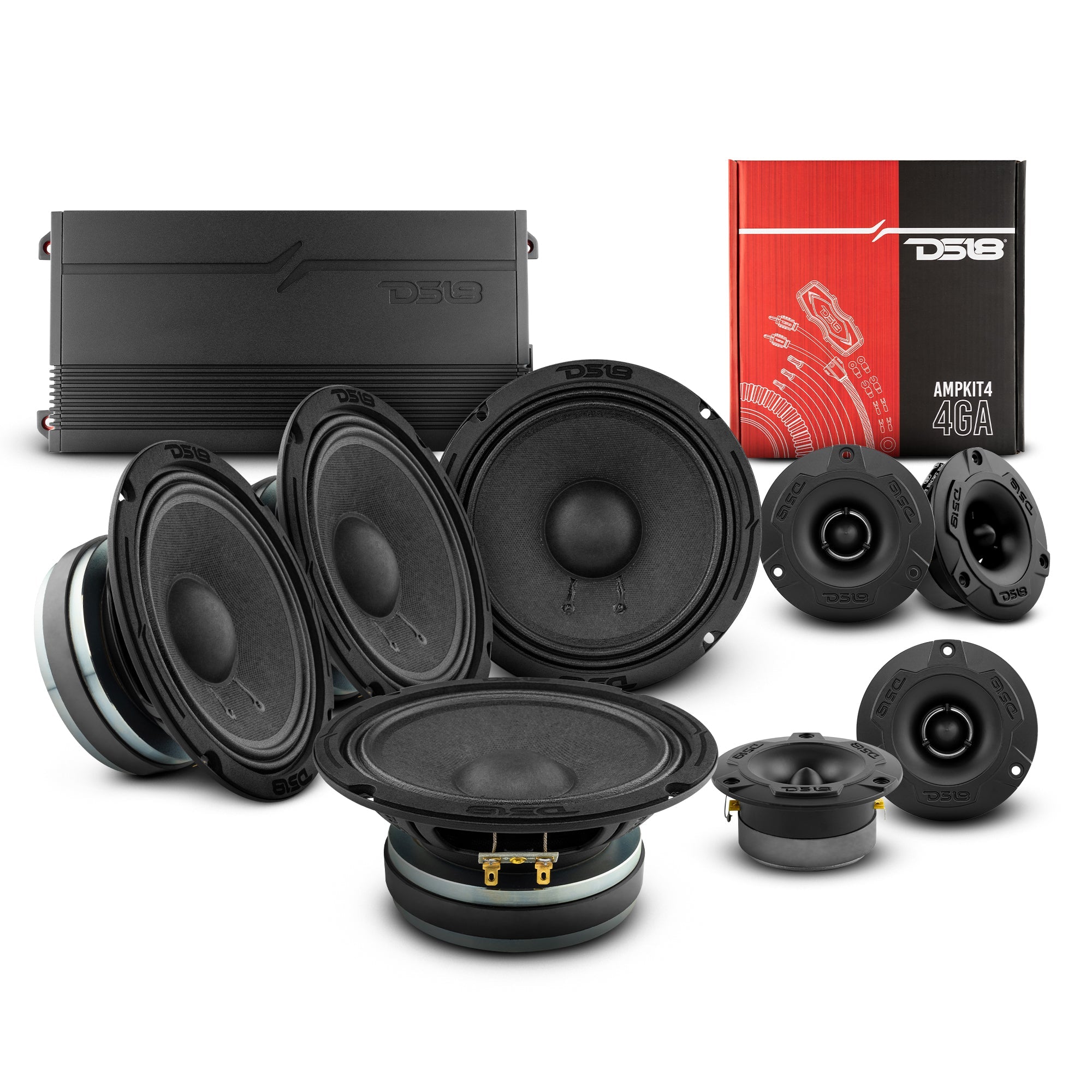 DS18 Stage1 Pro Audio Midbass Package