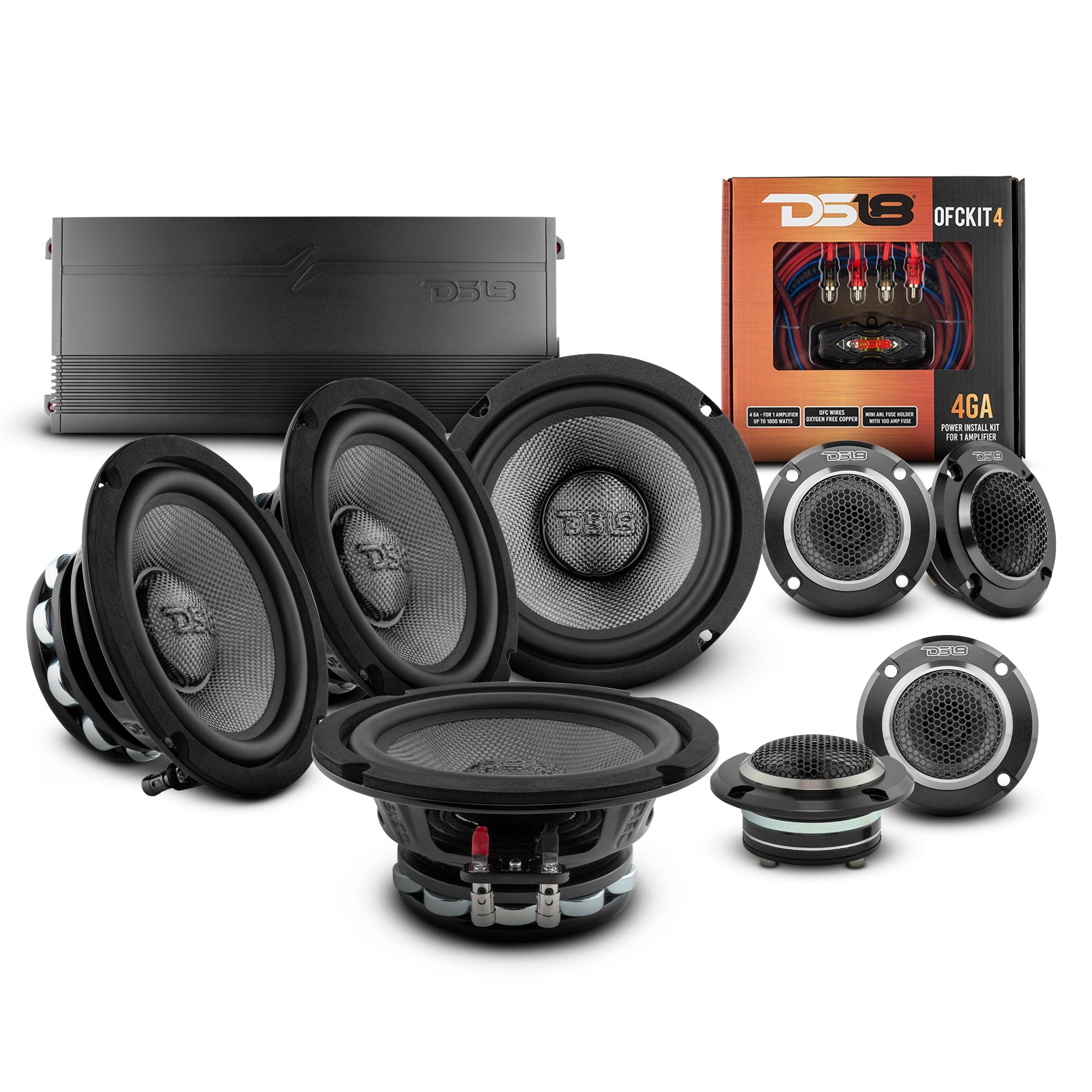 DS18 Stage3 Pro Audio Midbass Package