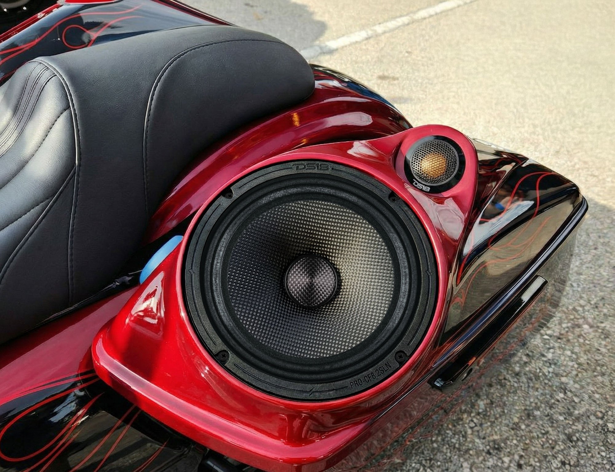 DS18 PRO-CF8.2SLN 8” Slim Motorcycle & Motorsports Loudspeaker With Neodymium Magnet and Water Resistant Carbo — view 2 of 5