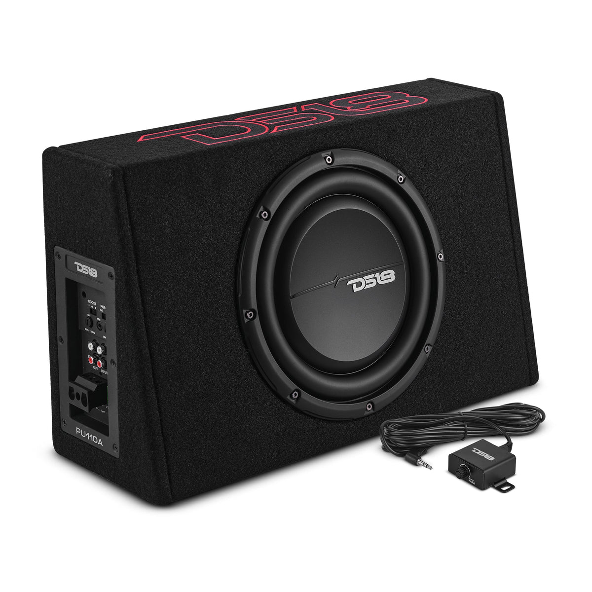 DS18 PU110A 10” Amplified Shallow Subwoofer Enclosure for Pickup Trucks