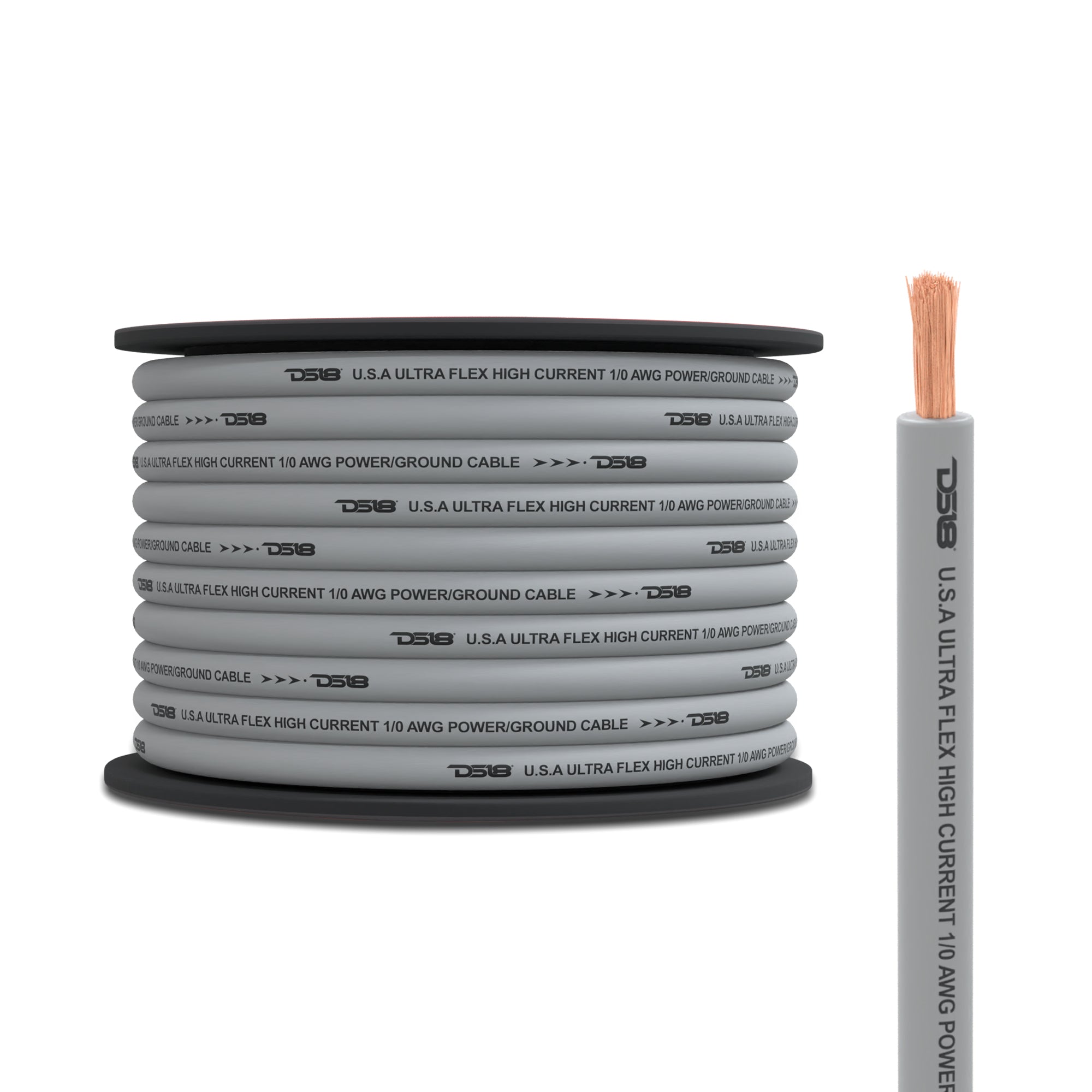 DS18 4-GA CCA Ground, Power Cable, 100 Feet
