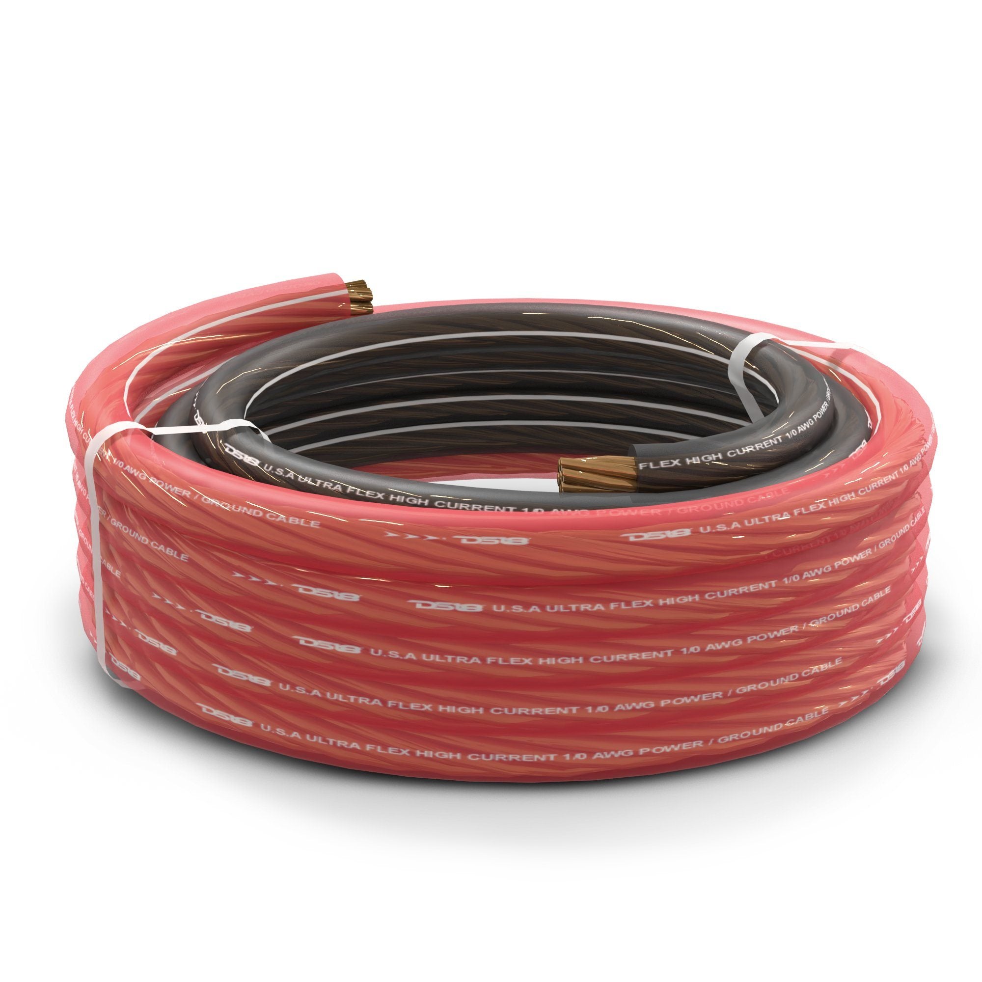DS18 0-GA Ultra Flex CCA Ground Power Cable 5 Ft Black and 20 Ft Red Kit