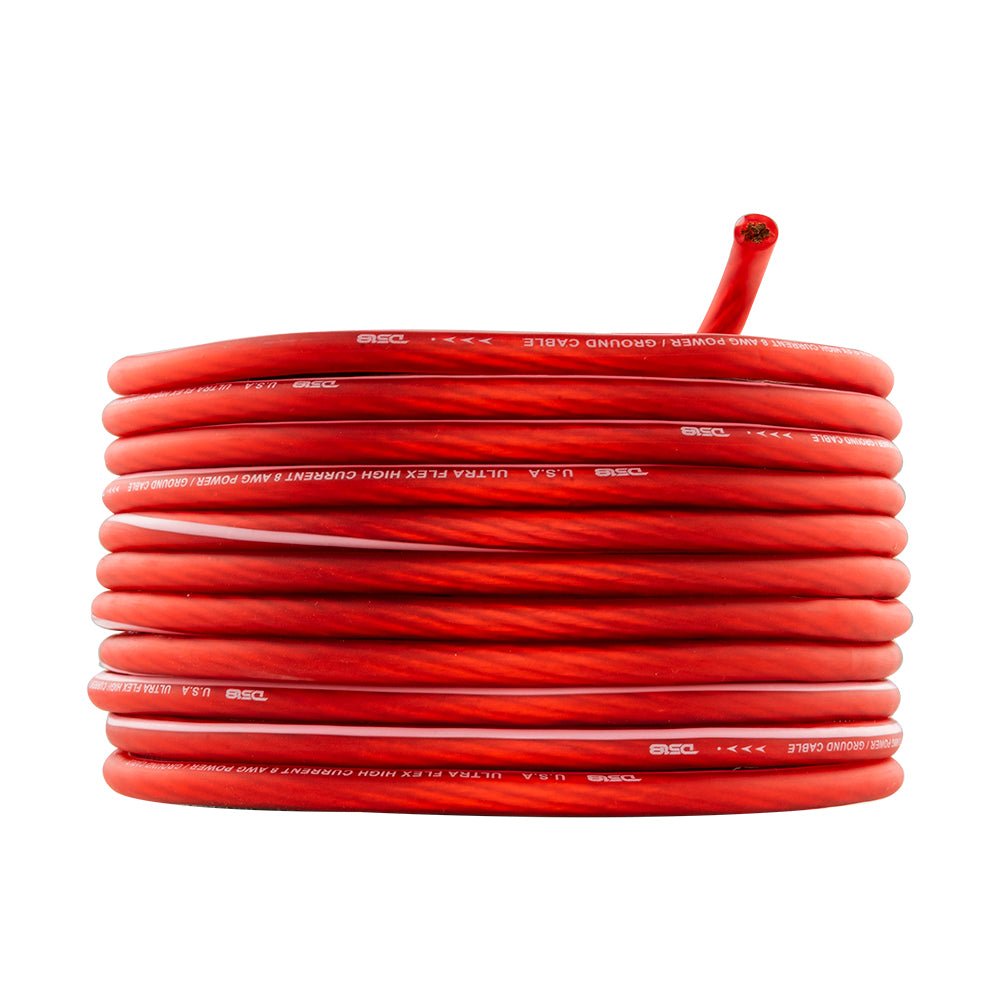 DS18 4-GA Ultra Flex Power Wire 5ft Black And 20ft Red