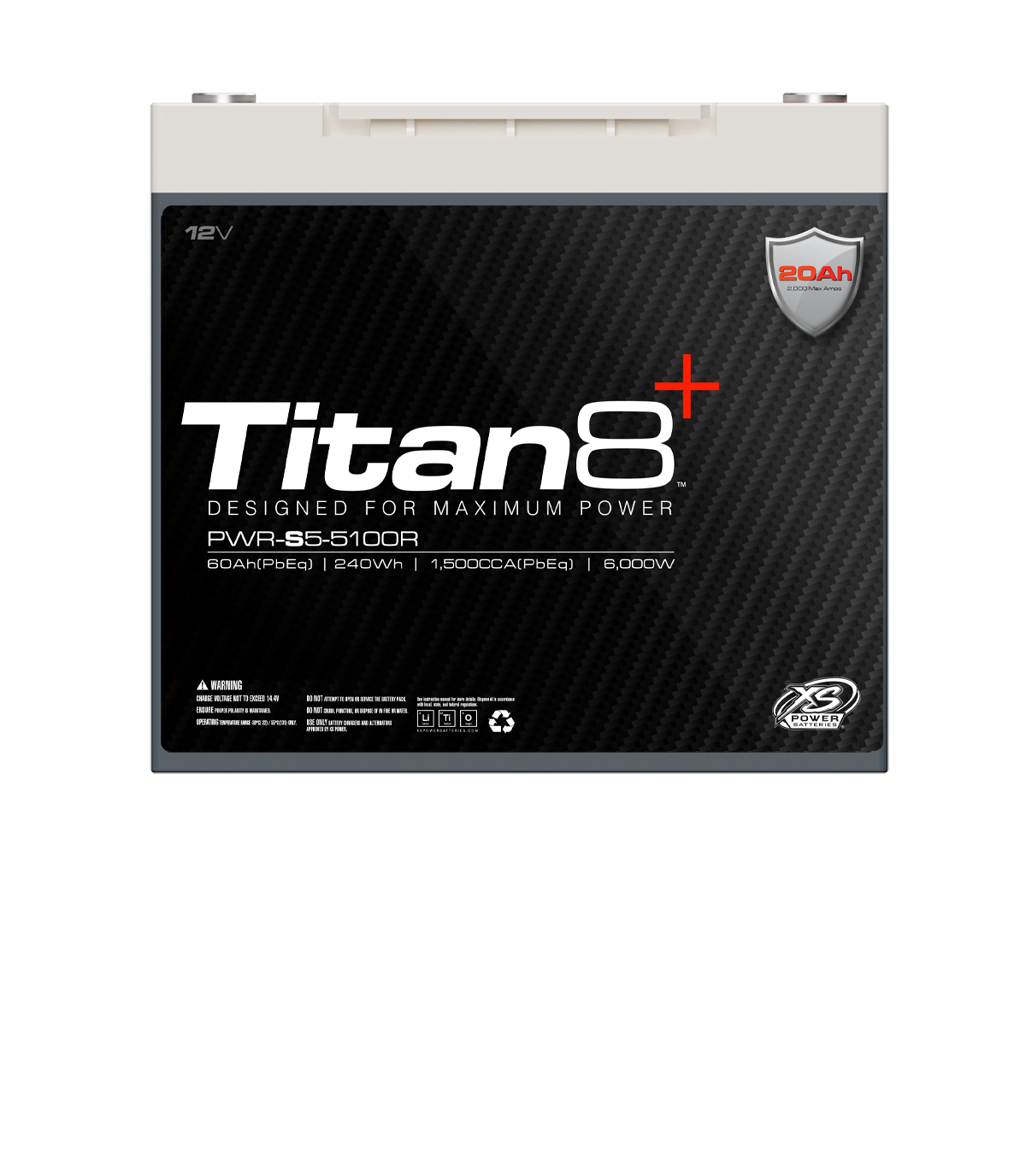 XS Power PWR-S5-5100R 12V Titan8 Lithium Titanate (LTO) Battery