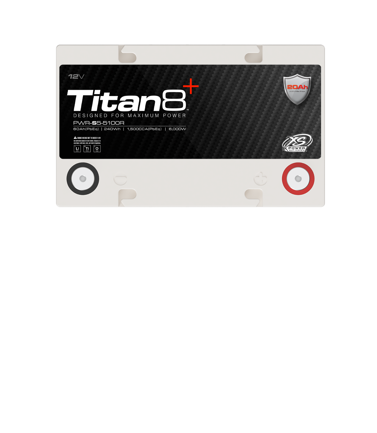 XS Power PWR-S5-5100R 12V Titan8 Lithium Titanate (LTO) Battery