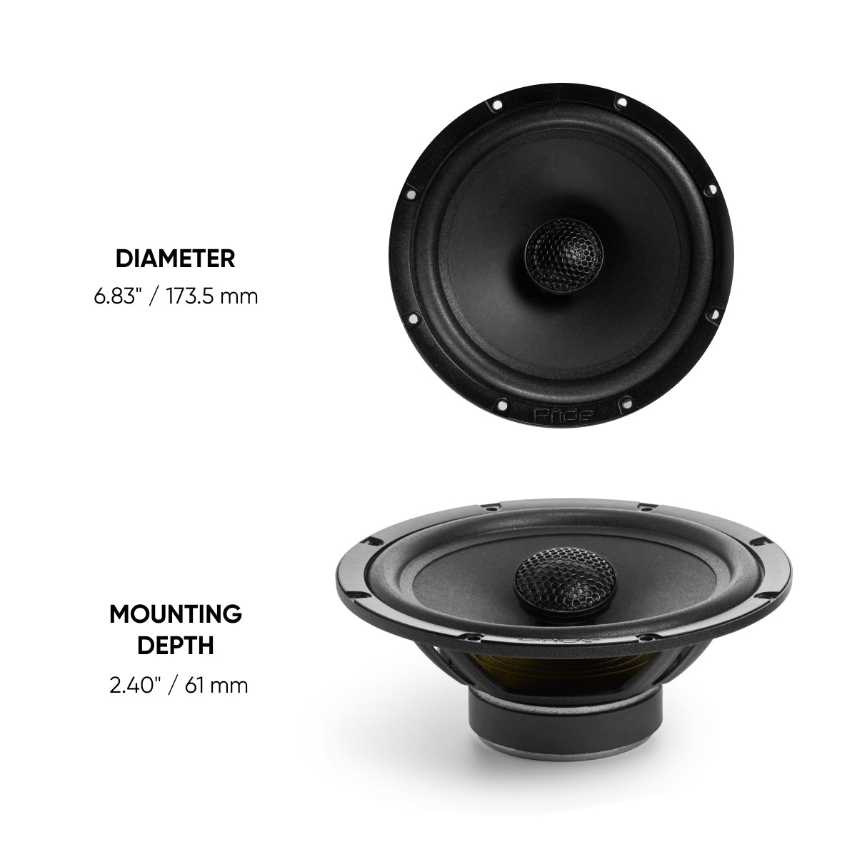 Pride Audio Easy 6.5X v2 2-Way Coaxial Speakers 70W RMS (Pair) — view 5