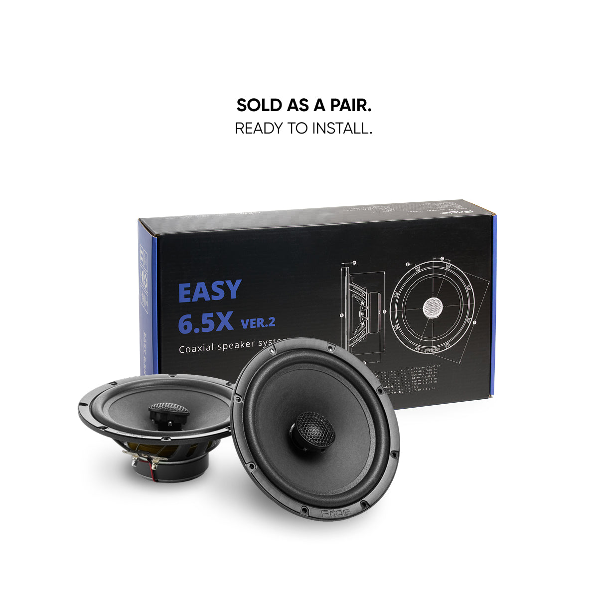 Pride Audio Easy 6.5X v2 2-Way Coaxial Speakers 70W RMS (Pair) — view 8
