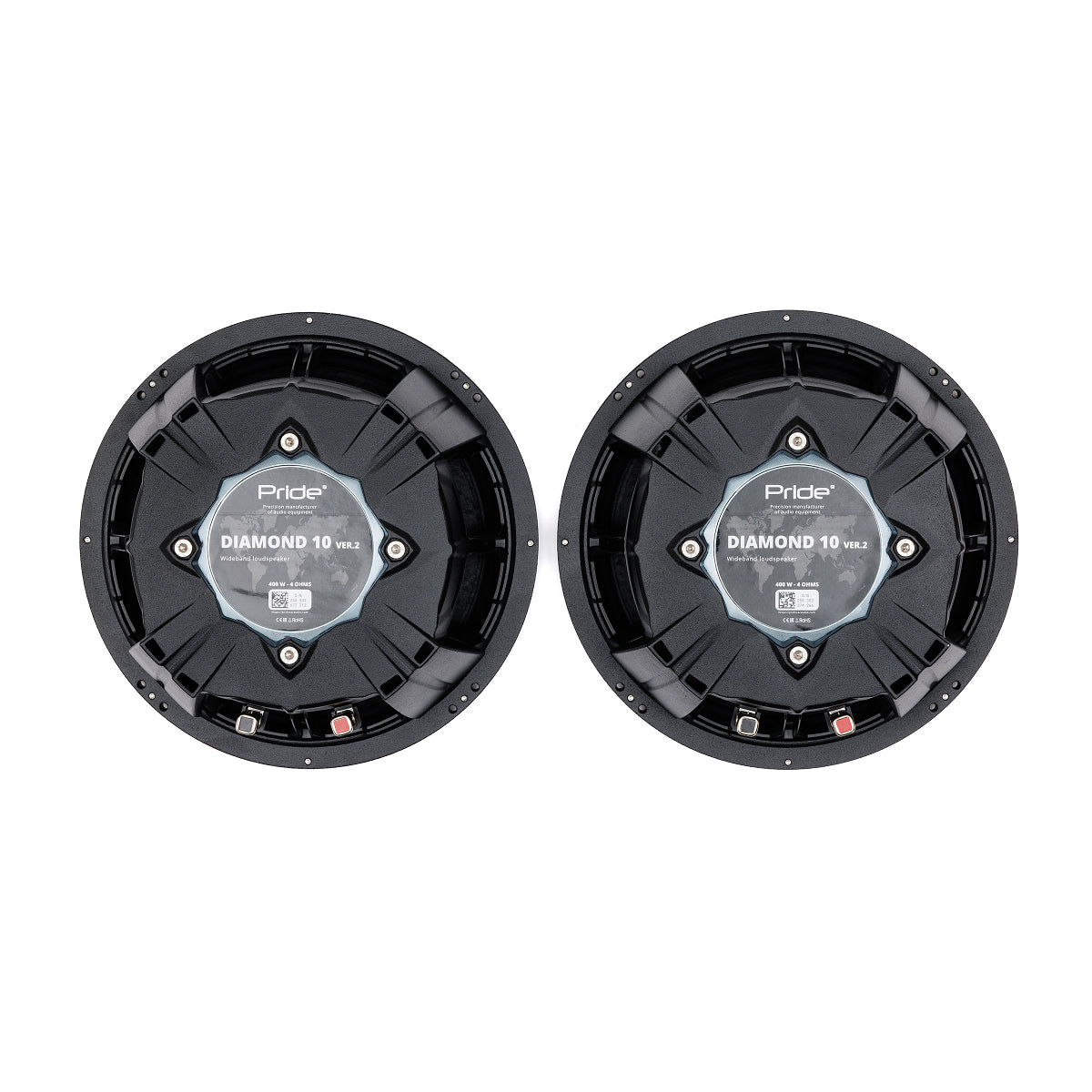 Pride Audio Diamond 10 v2 Pro Audio Midbass Speakers 400W RMS (Pair) — view 12