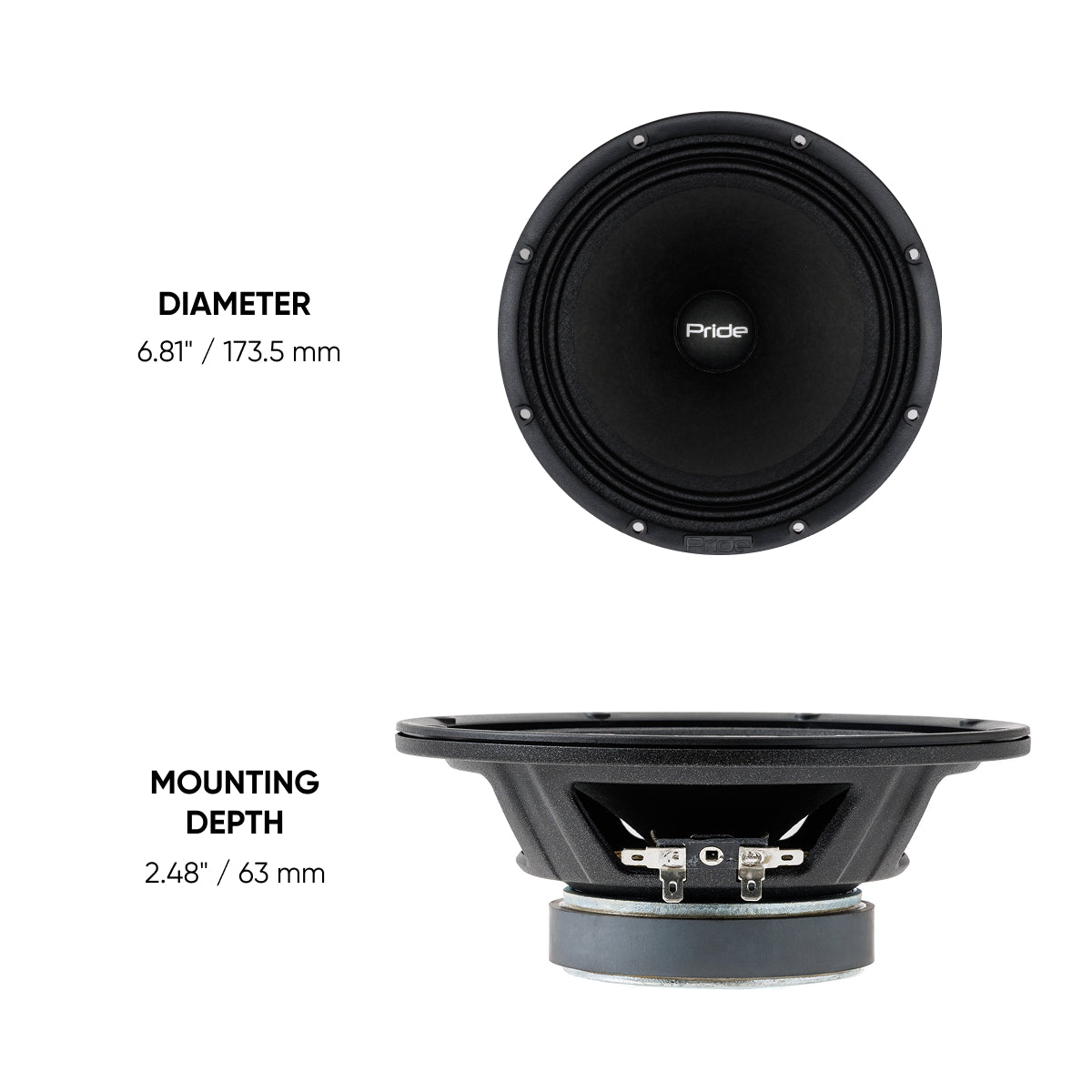 Pride Audio Ruby Air 6.5 v2 Pro Audio Midrange Speakers 100W RMS (Pair) — view 5