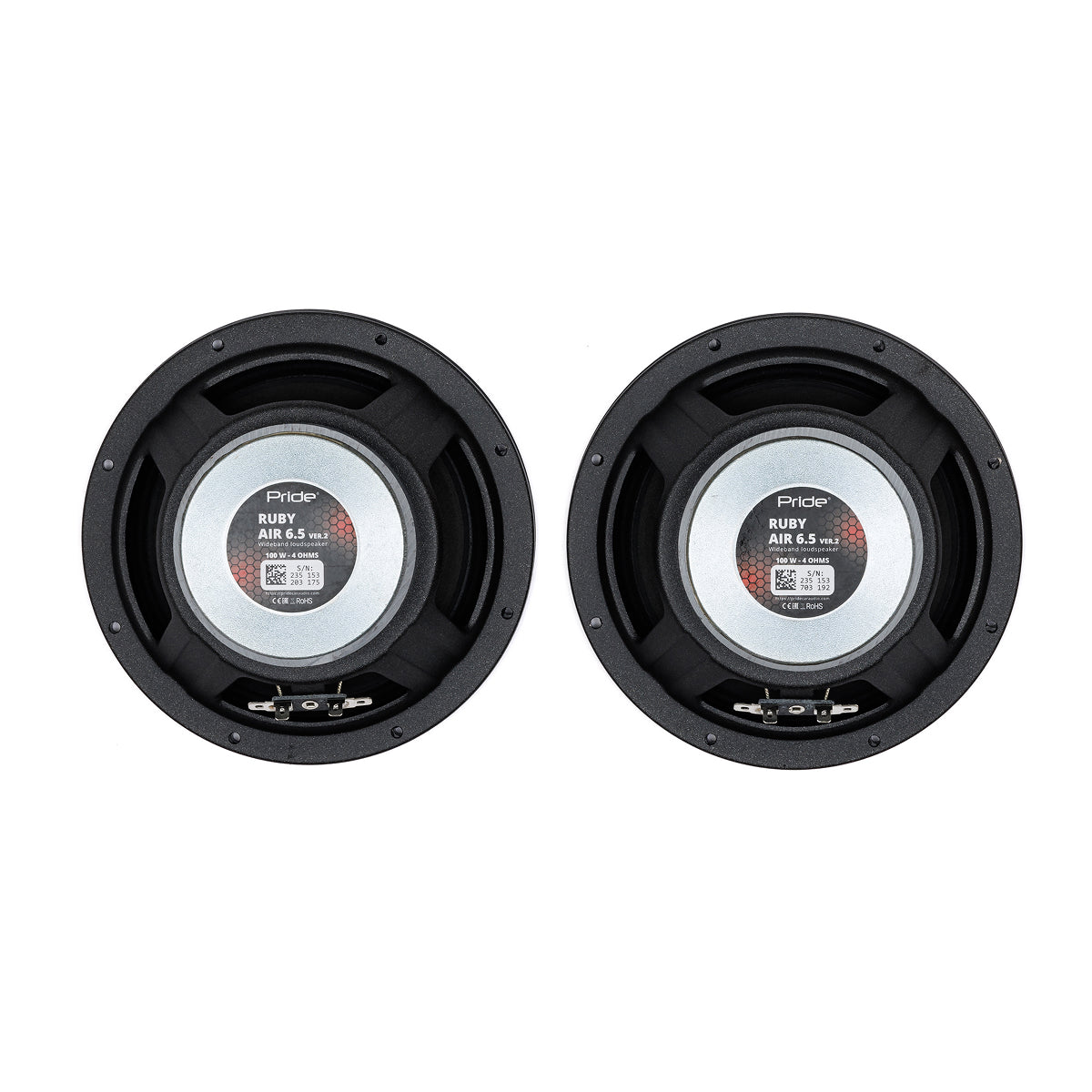 Pride Audio Ruby Air 6.5 v2 Pro Audio Midrange Speakers 100W RMS (Pair) — view 10