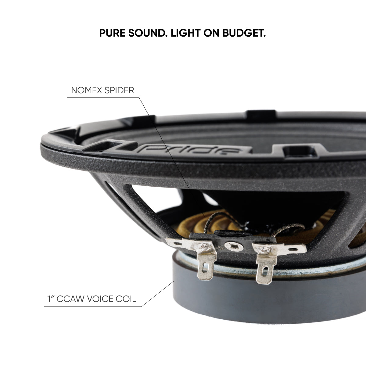 Pride Audio Ruby Light 6.5 v2 Pro Audio Midrange Speakers 90W RMS (Pair) — view 3