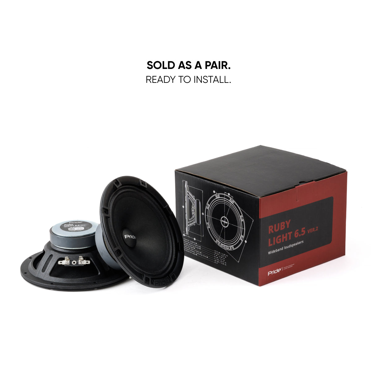 Pride Audio Ruby Light 6.5 v2 Pro Audio Midrange Speakers 90W RMS (Pair) — view 8