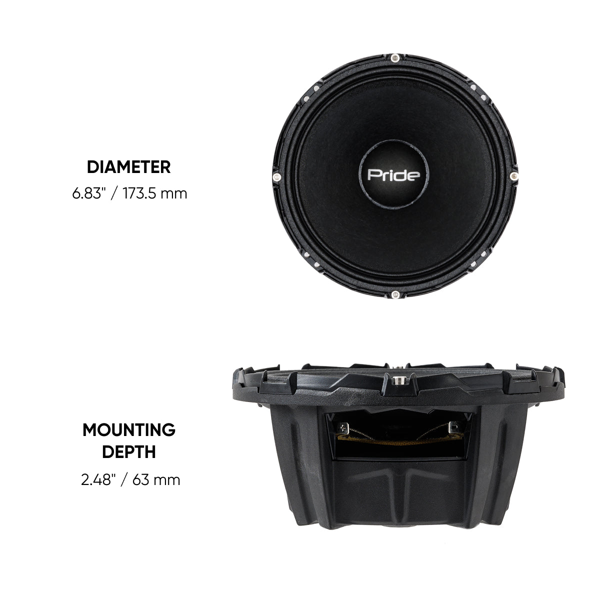 Pride Audio Solo 300 NEO 6.5 Competition Pro Audio Midrange Speakers 300W RMS (Pair) — view 5